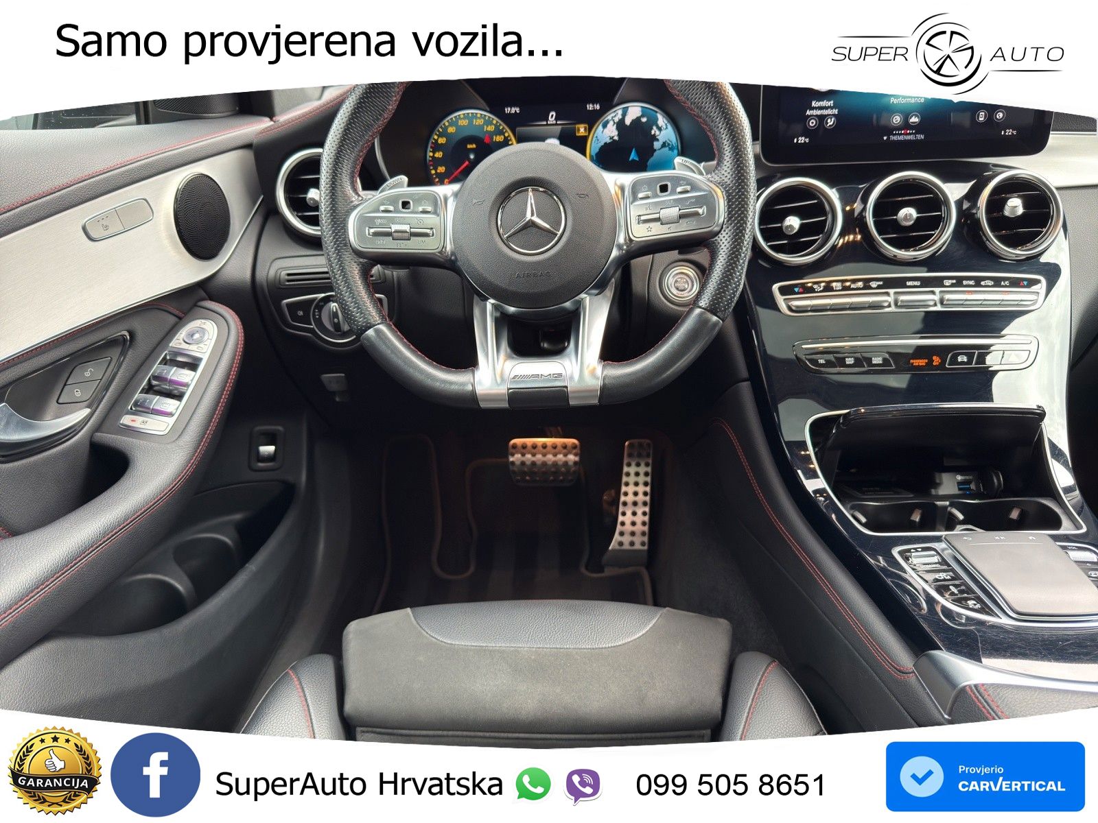 Mercedes AMG GLC 43 V6 (390 KS) 4MATIC TCT ZRAČNI+ACC+GR SJED+360+PANO