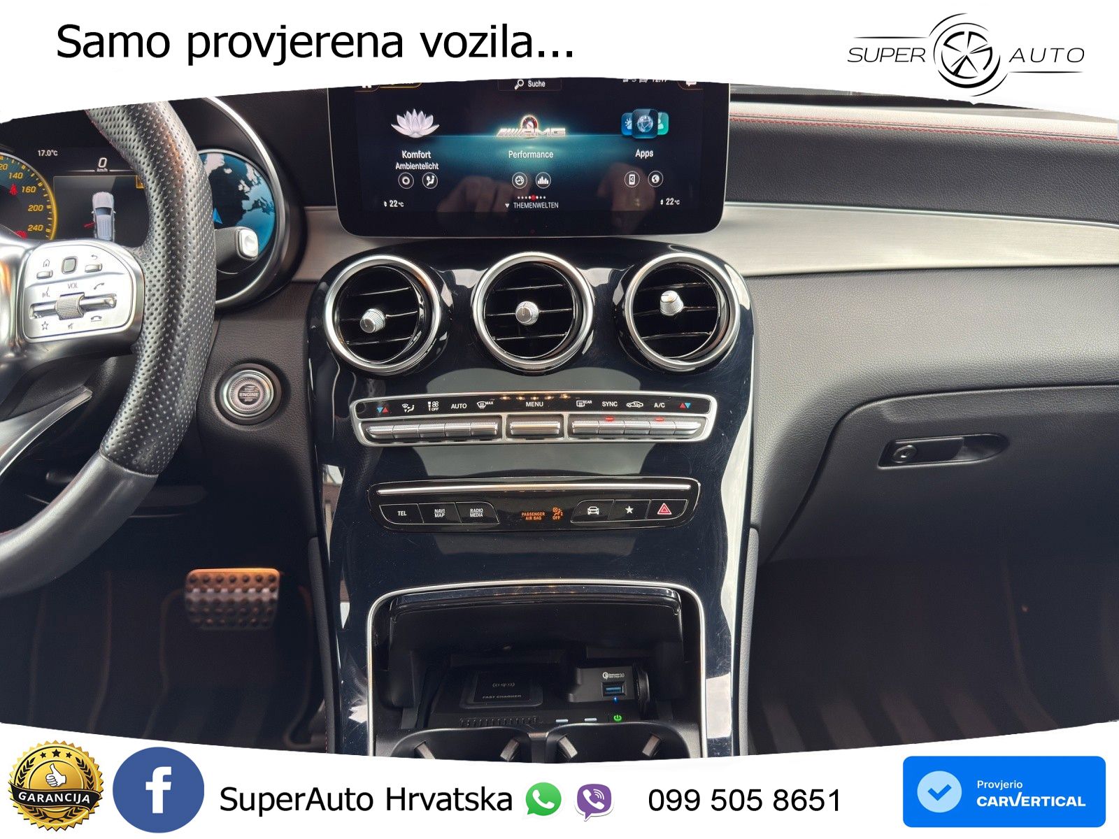 Mercedes AMG GLC 43 V6 (390 KS) 4MATIC TCT ZRAČNI+ACC+GR SJED+360+PANO
