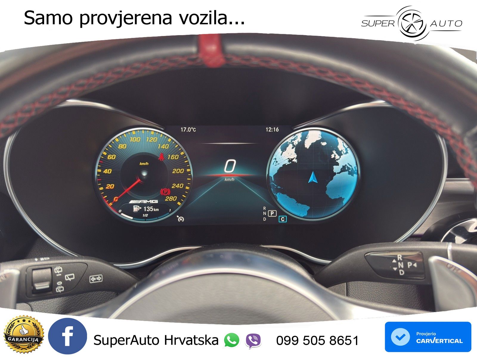Mercedes AMG GLC 43 V6 (390 KS) 4MATIC TCT ZRAČNI+ACC+GR SJED+360+PANO