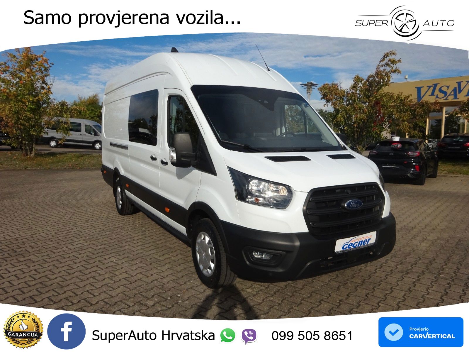 Ford Transit 350L4H3 DoKa SYNC4 WiPa ACC Kam TWA 131 KS