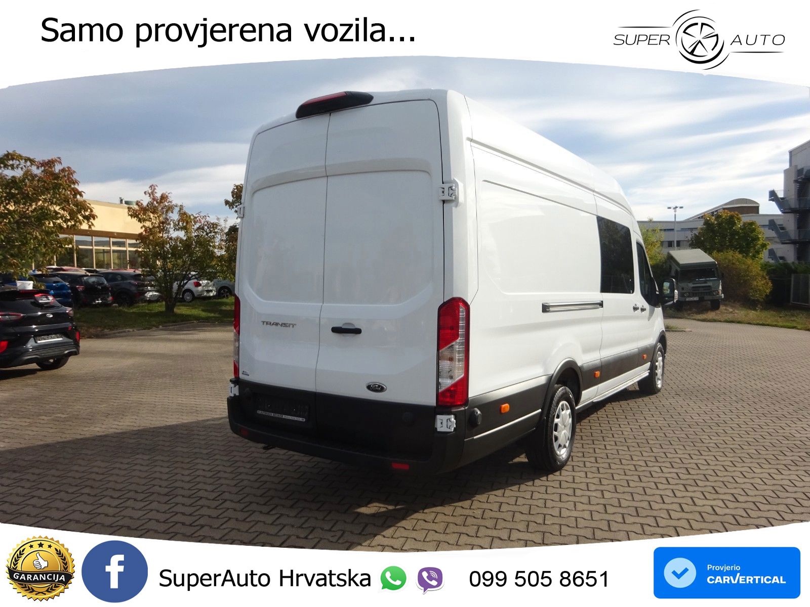Ford Transit 350L4H3 DoKa SYNC4 WiPa ACC Kam TWA 131 KS
