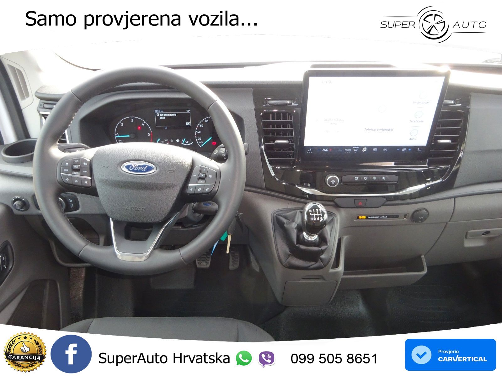 Ford Transit 350L4H3 DoKa SYNC4 WiPa ACC Kam TWA 131 KS