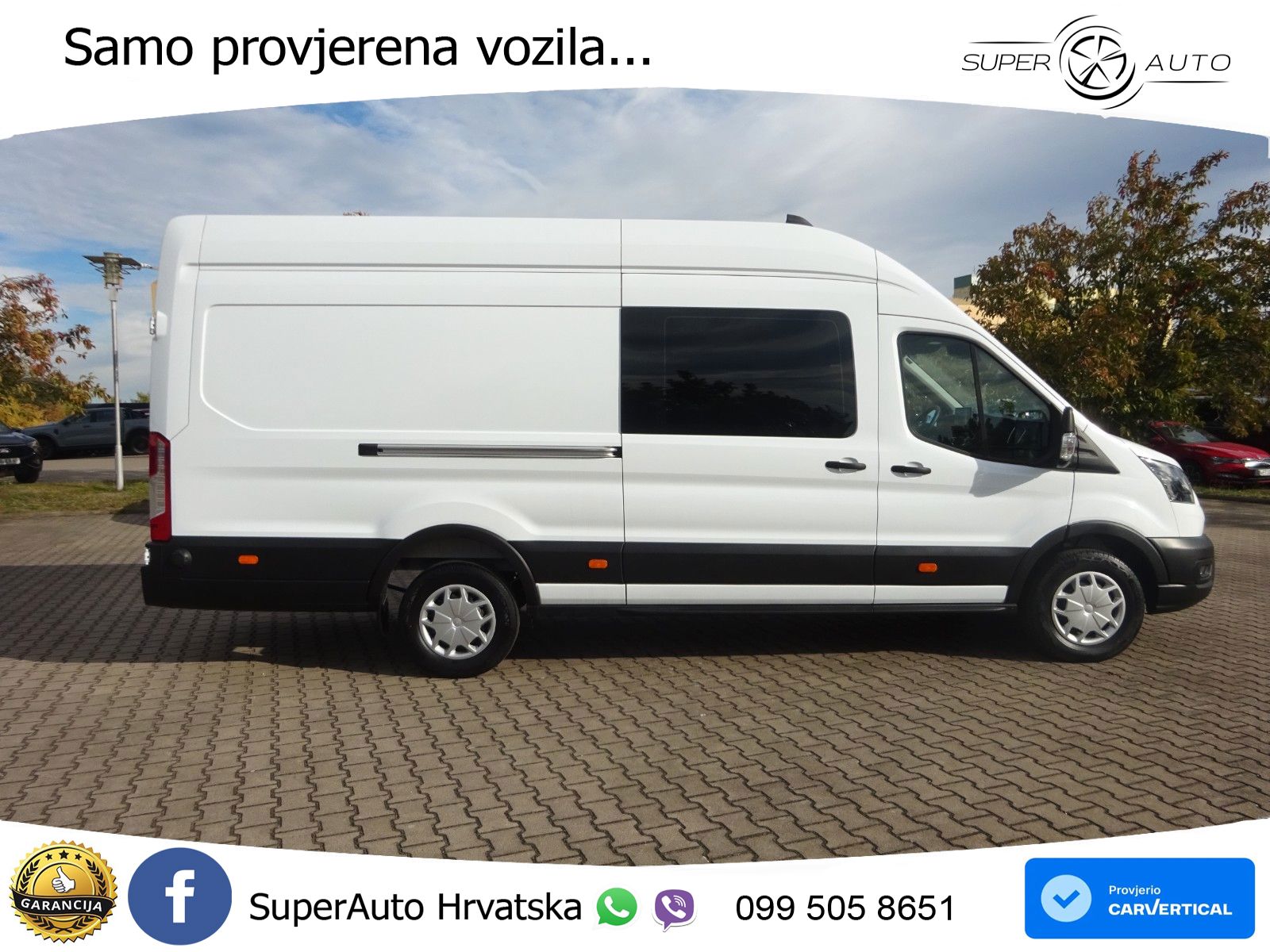 Ford Transit 350L4H3 DoKa SYNC4 WiPa ACC Kam TWA 131 KS