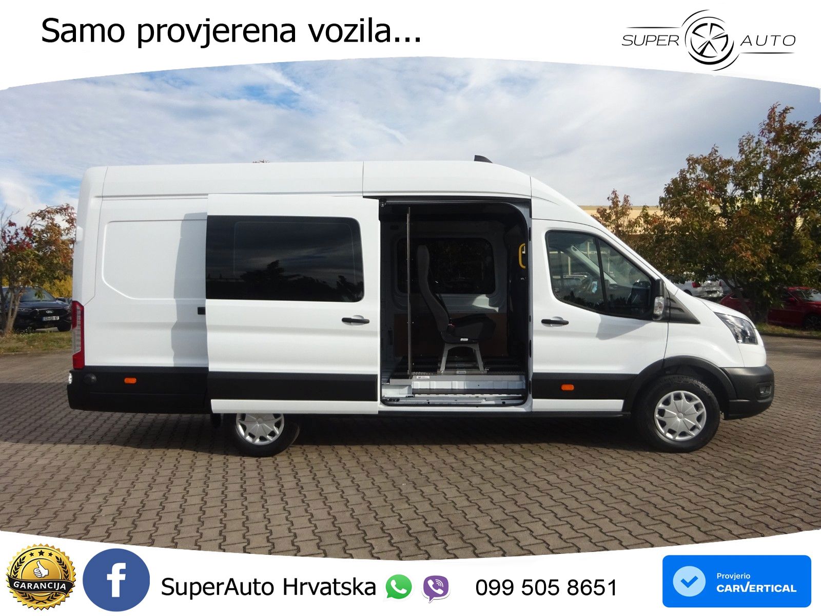 Ford Transit 350L4H3 DoKa SYNC4 WiPa ACC Kam TWA 131 KS