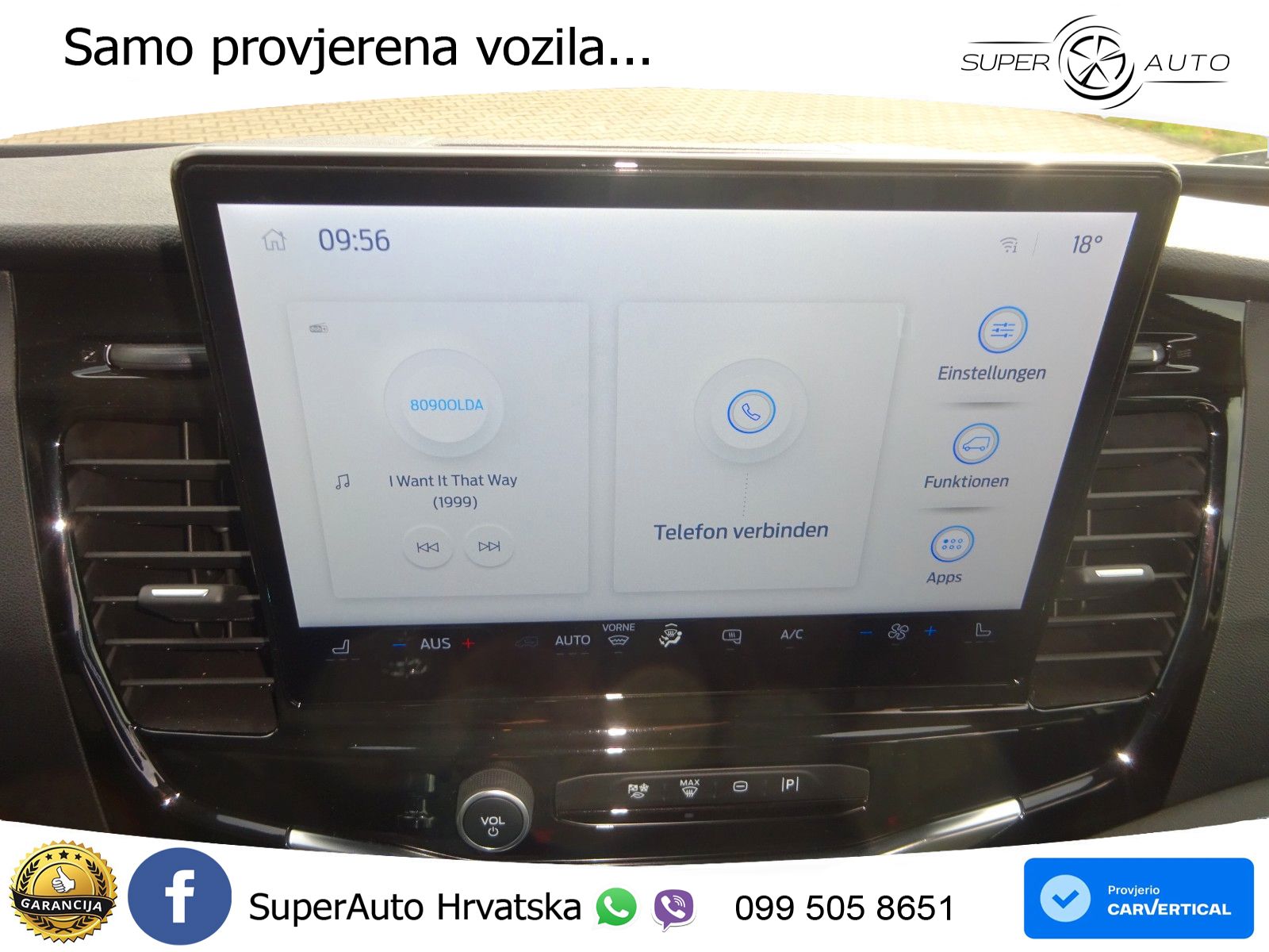 Ford Transit 350L4H3 DoKa SYNC4 WiPa ACC Kam TWA 131 KS