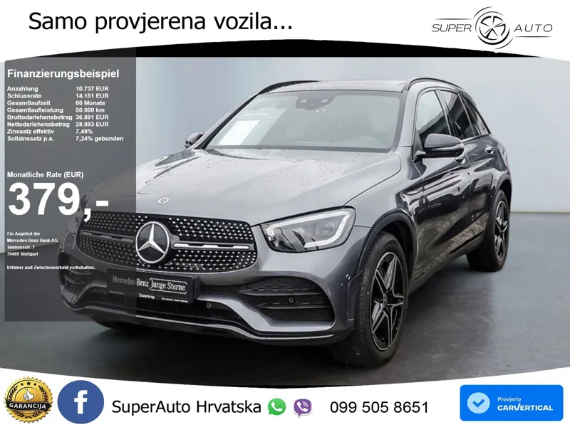 Mercedes GLC 300d (245 KS) 4MATIC G-TRONIC AMG LED+GR SJED+ACC