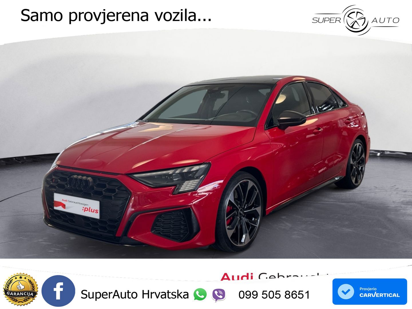 Audi S3 Limuzina 2.0 TFSI (310 KS) quattro S tronic MATRIX+GR SJED+KAM