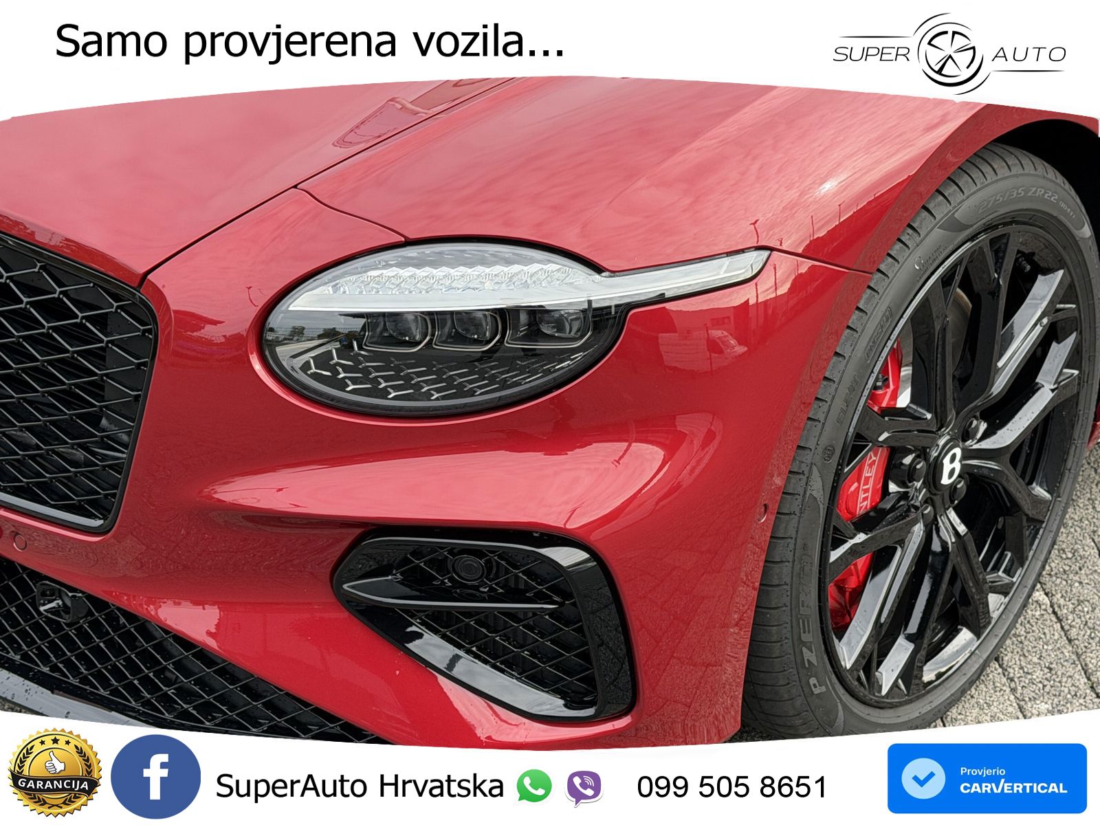 Bentley Continental GT IV 4.0 V8 TFSi (680 KS) AWD DCT ZRAČNI+ACC+GR SJED+KAM