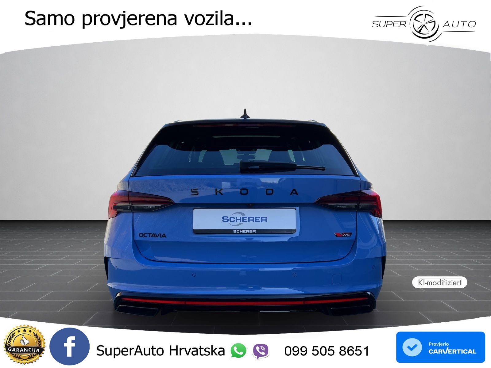 Škoda Octavia Combi RS 2.0 TSI (265 KS) DSG LED+GR SJED+ACC