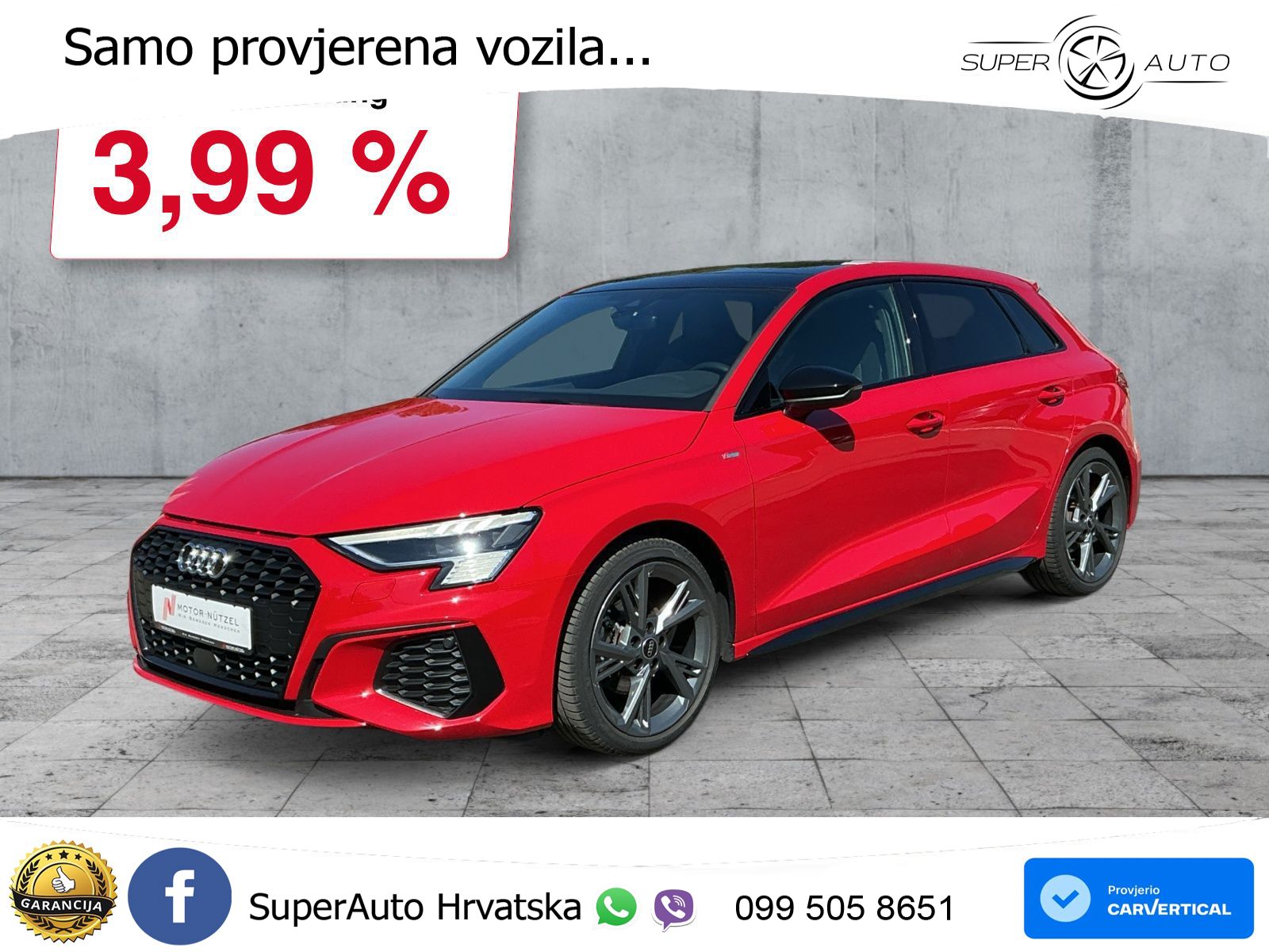 Audi A3 35 TFSI (150 KS) S line LED+GR SJED+ACC