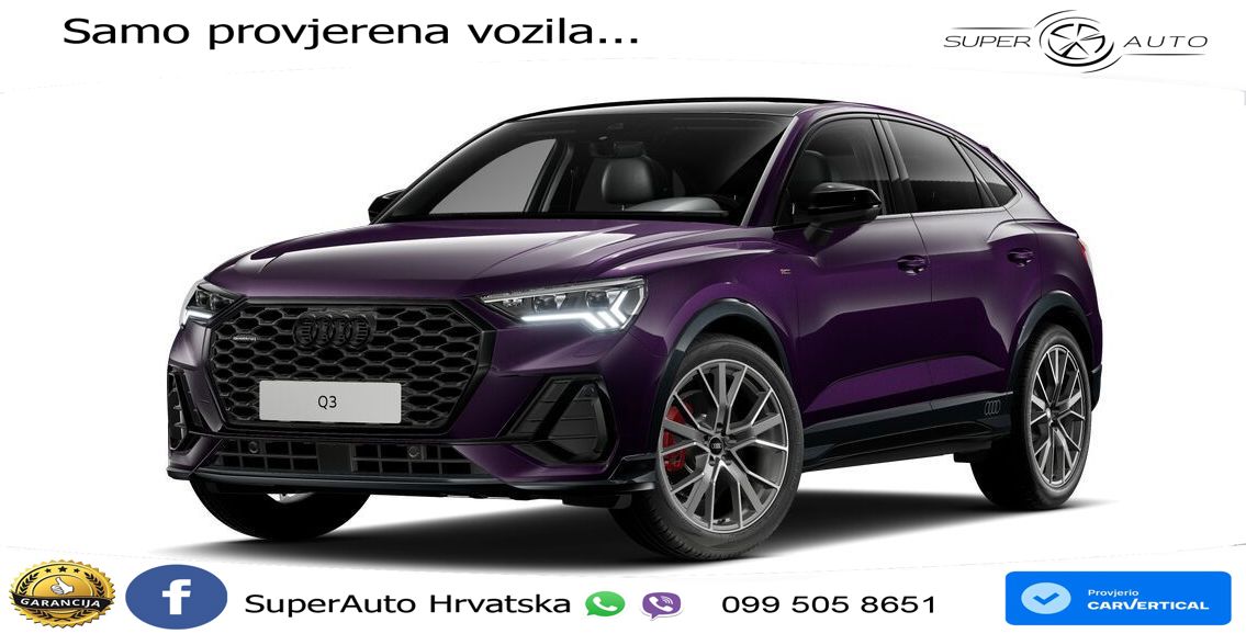 Audi Q3 Sportback 40 TDI (193 KS) quattro S tronic S line MATRIX+GR SJED+KAM