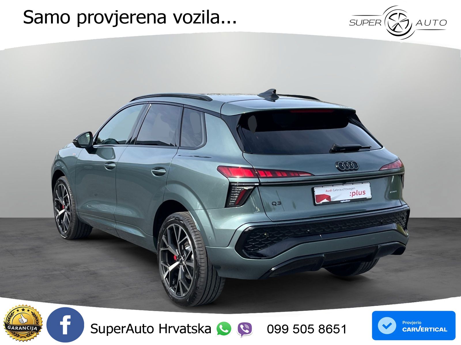 Audi Q3 2.0 TFSI (265 KS) quattro S tronic S line MATRIX+GR SJED+KAM