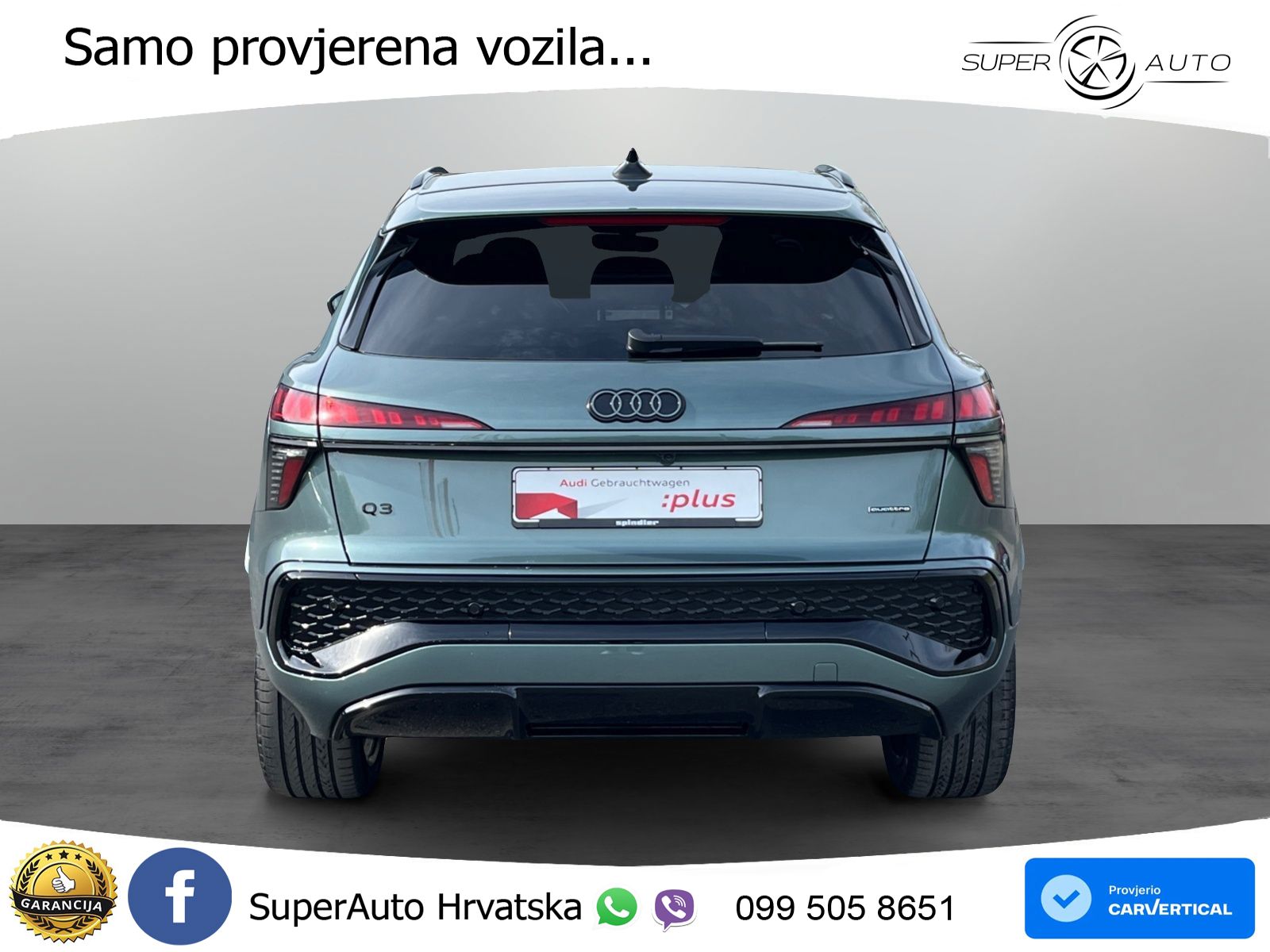 Audi Q3 2.0 TFSI (265 KS) quattro S tronic S line MATRIX+GR SJED+KAM