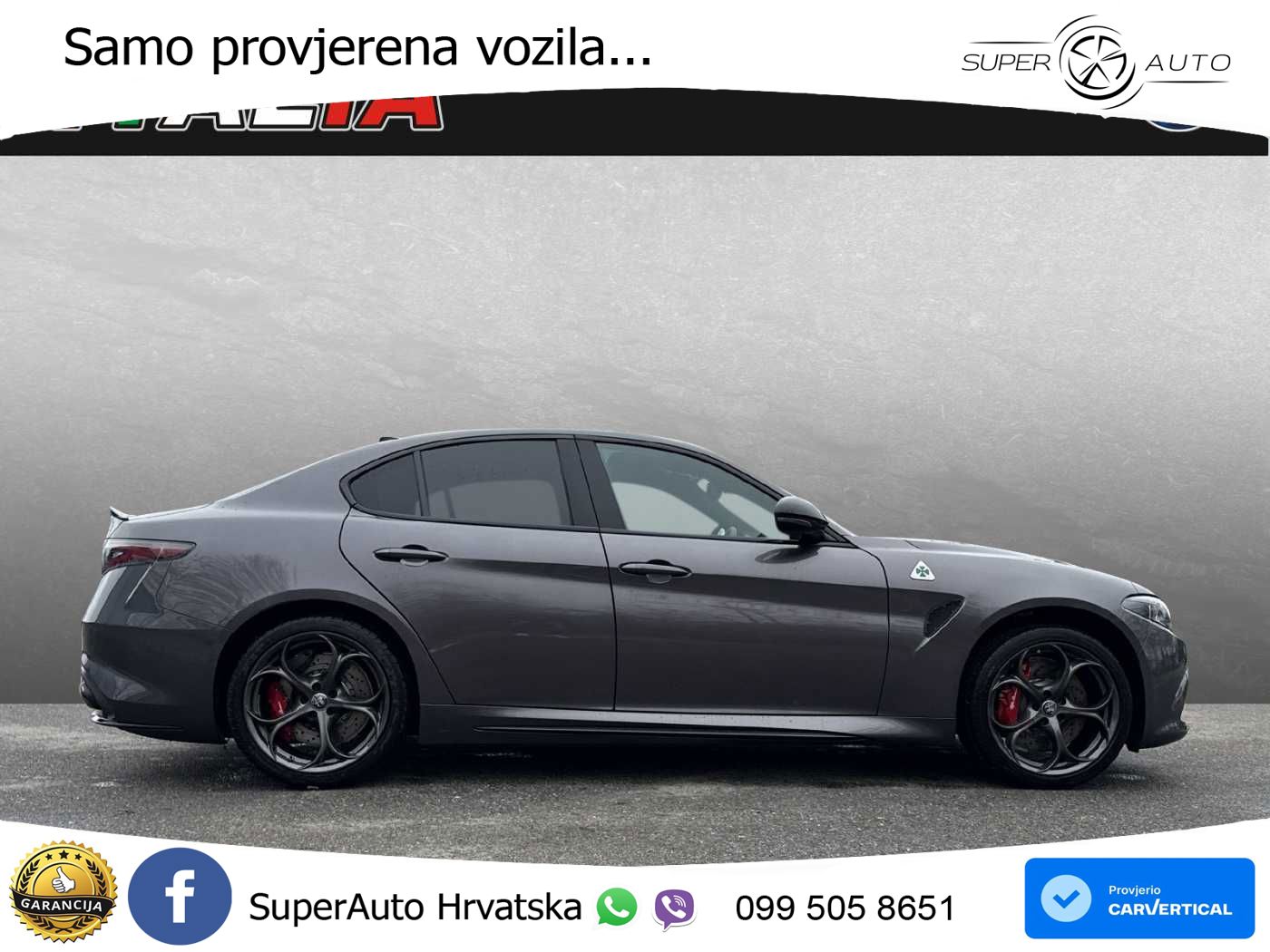 Alfa Romeo Giulia Quadrifoglio 2.9 V6 Bi-Turbo (520 KS) Automatic LED+GR SJED+ACC