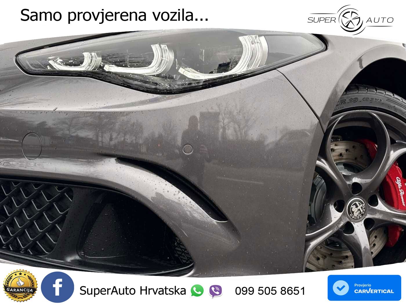 Alfa Romeo Giulia Quadrifoglio 2.9 V6 Bi-Turbo (520 KS) Automatic LED+GR SJED+ACC