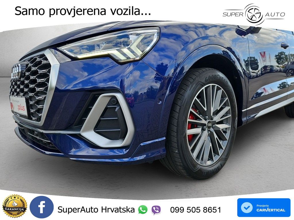 Audi Q3 II Sportback 40 TFSI (190 KS) quattro S tronic S line LED+GR SJED+ACC