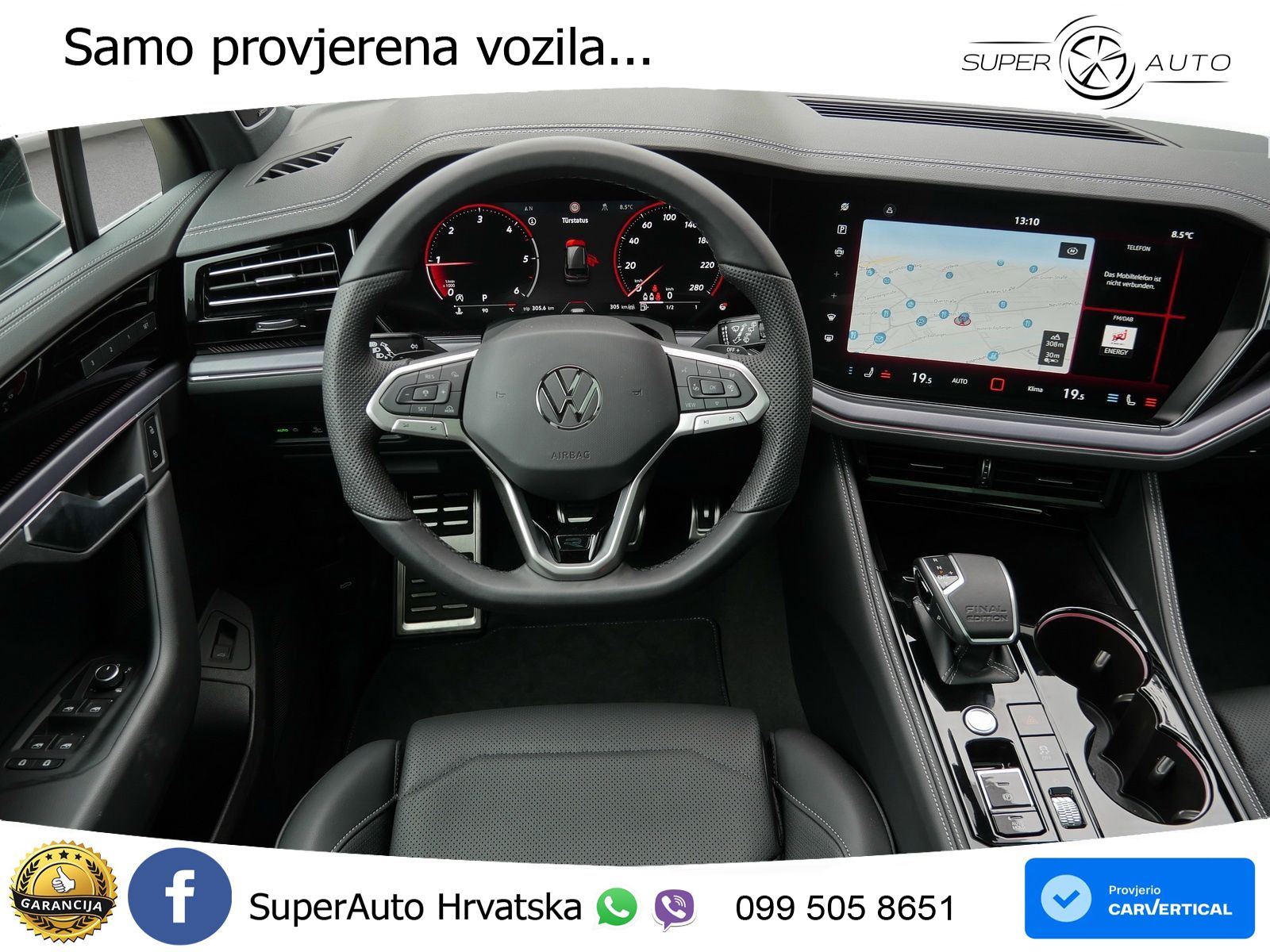 Volkswagen Touareg 3.0 V6 TDI (286 KS) 4MOTION Tiptronic ZRAČNI+ACC+GR SJED+KAM+PANO