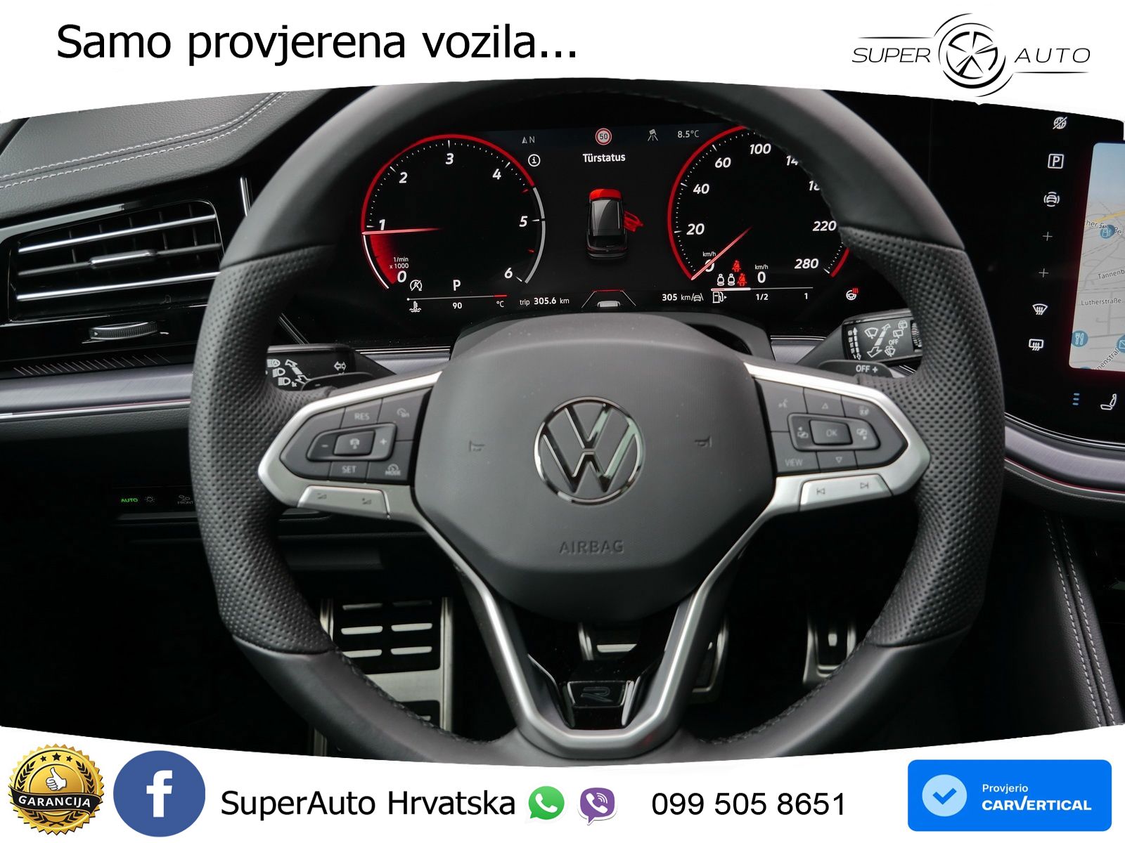 Volkswagen Touareg 3.0 V6 TDI (286 KS) 4MOTION Tiptronic ZRAČNI+ACC+GR SJED+KAM+PANO