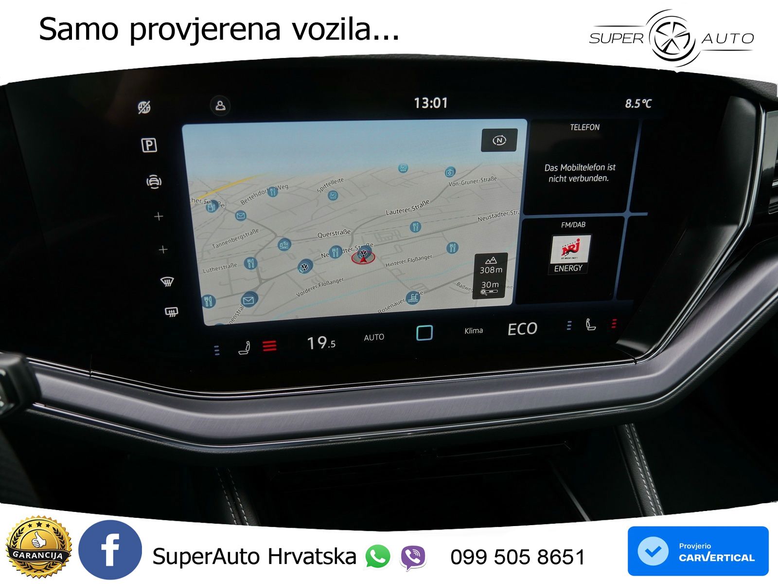 Volkswagen Touareg 3.0 V6 TDI (286 KS) 4MOTION Tiptronic ZRAČNI+ACC+GR SJED+KAM+PANO
