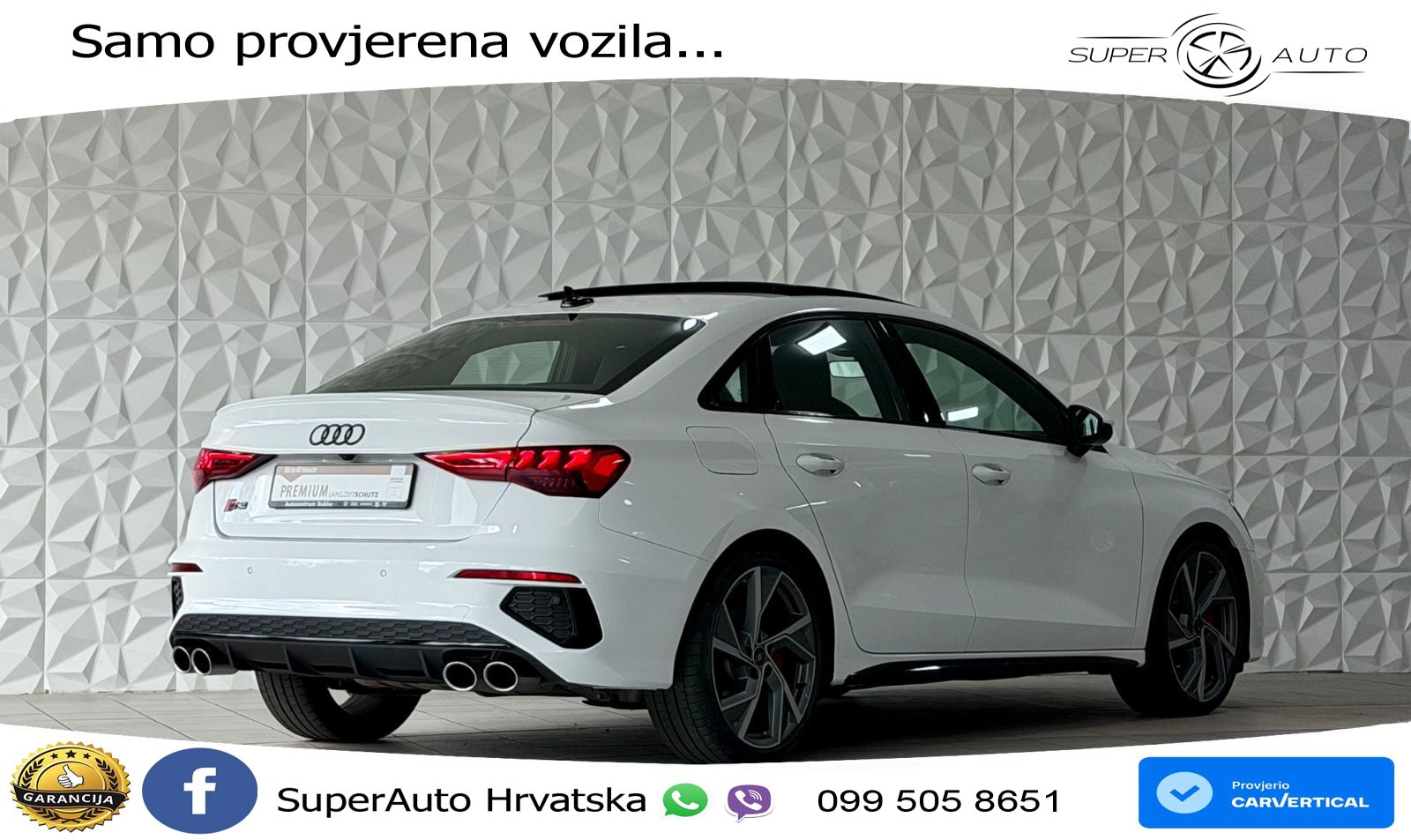 Audi S3 Limuzina 2.0 TFSI (310 KS) quattro S tronic LED+GR SJED+ACC