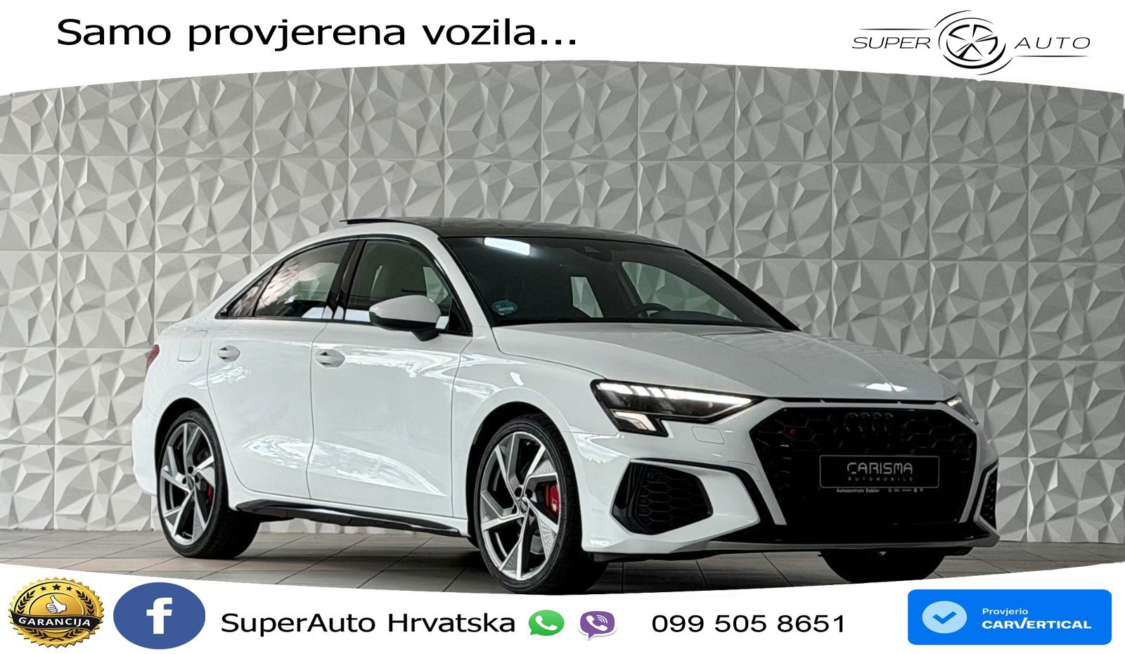 Audi S3 Limuzina 2.0 TFSI (310 KS) quattro S tronic LED+GR SJED+ACC