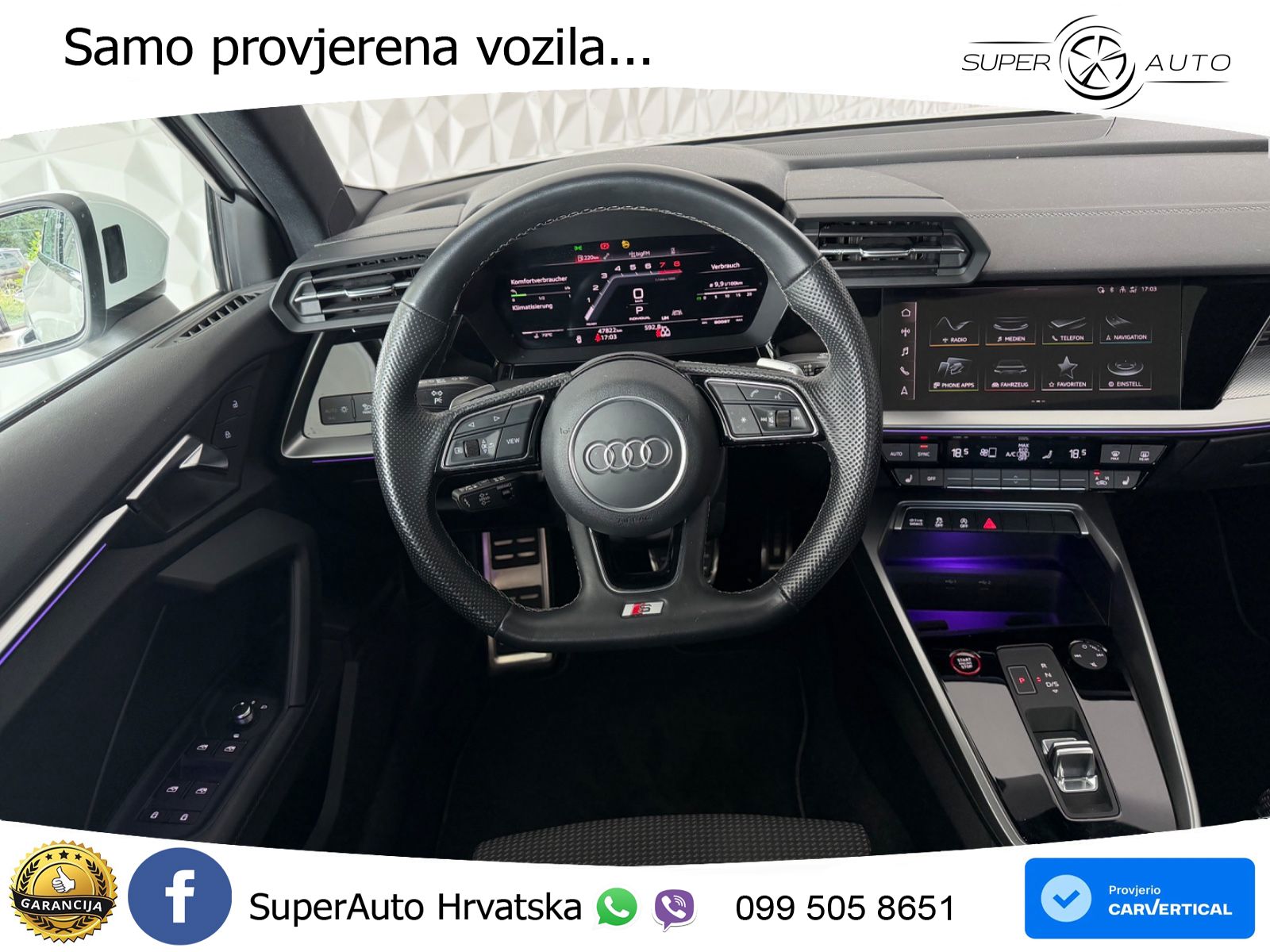 Audi S3 Limuzina 2.0 TFSI (310 KS) quattro S tronic LED+GR SJED+ACC