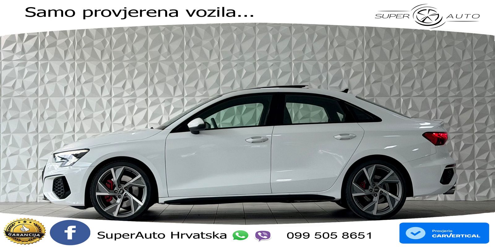 Audi S3 Limuzina 2.0 TFSI (310 KS) quattro S tronic LED+GR SJED+ACC