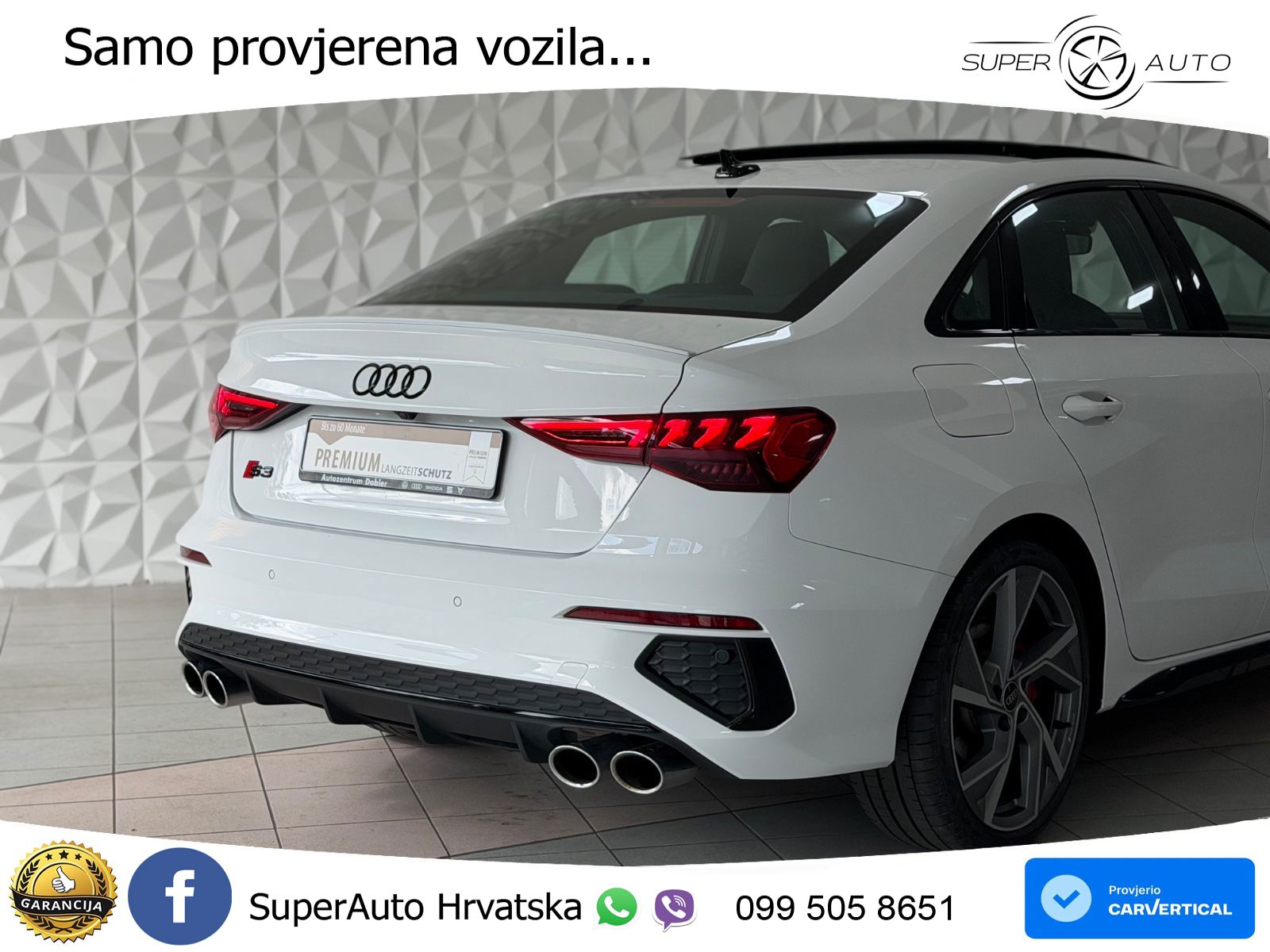Audi S3 Limuzina 2.0 TFSI (310 KS) quattro S tronic LED+GR SJED+ACC