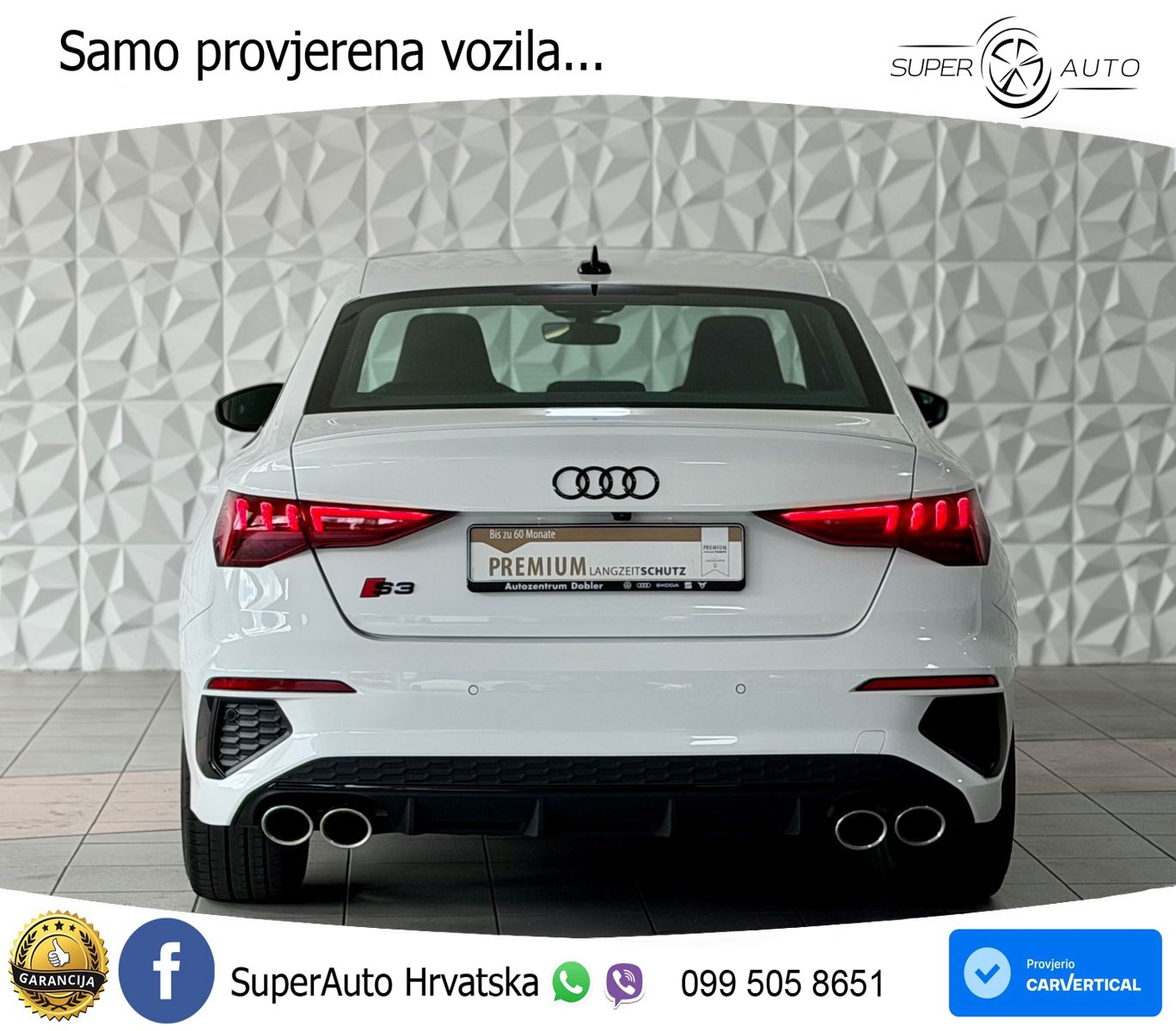 Audi S3 Limuzina 2.0 TFSI (310 KS) quattro S tronic LED+GR SJED+ACC