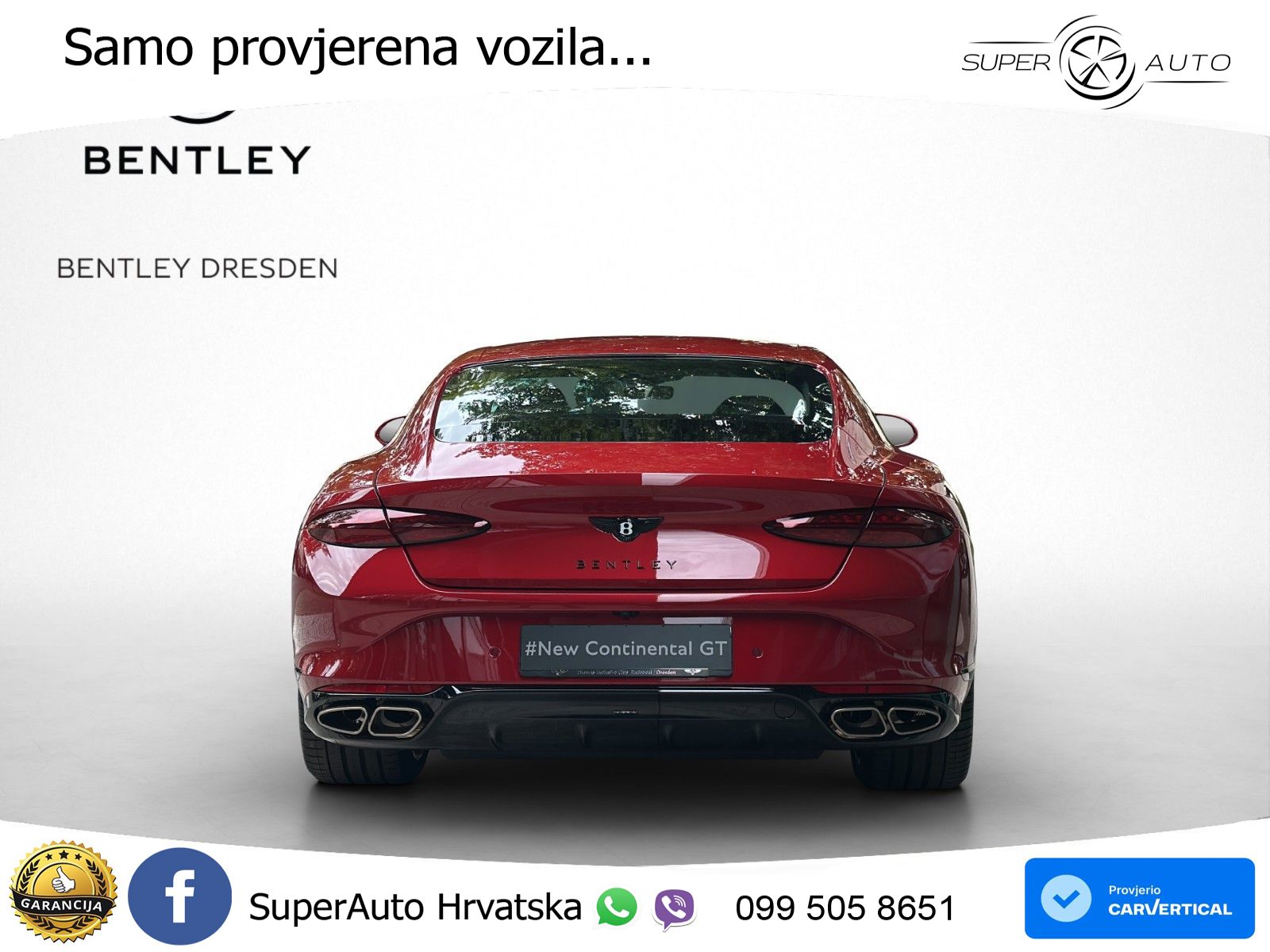 Bentley Continental GT IV 4.0 V8 TFSi (680 KS) AWD DCT ZRAČNI+ACC+GR SJED+360