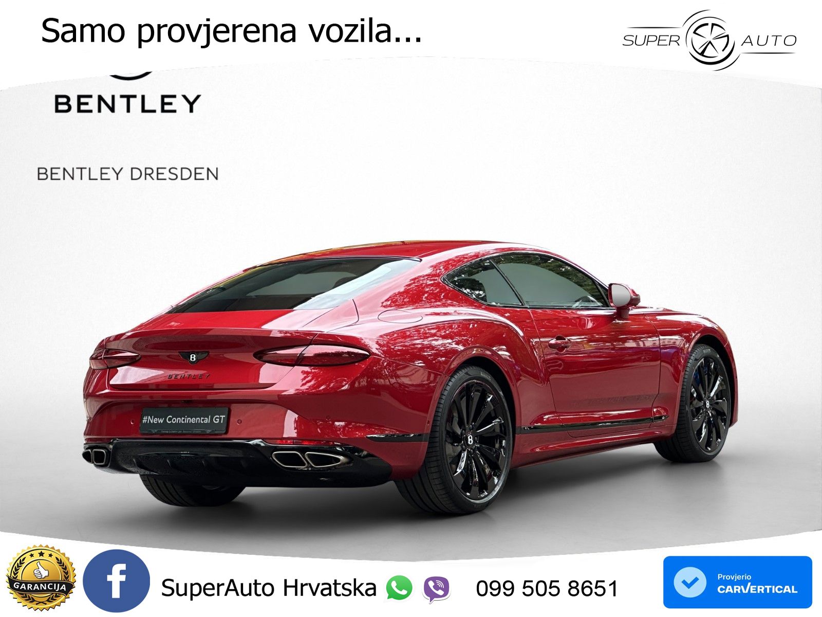 Bentley Continental GT IV 4.0 V8 TFSi (680 KS) AWD DCT ZRAČNI+ACC+GR SJED+360