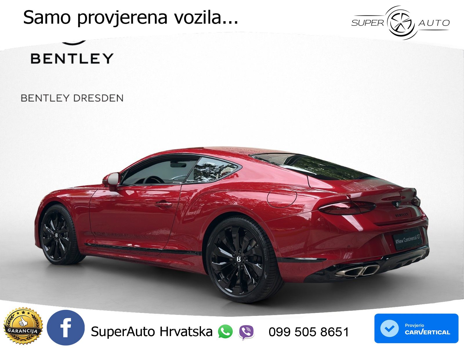 Bentley Continental GT IV 4.0 V8 TFSi (680 KS) AWD DCT ZRAČNI+ACC+GR SJED+360