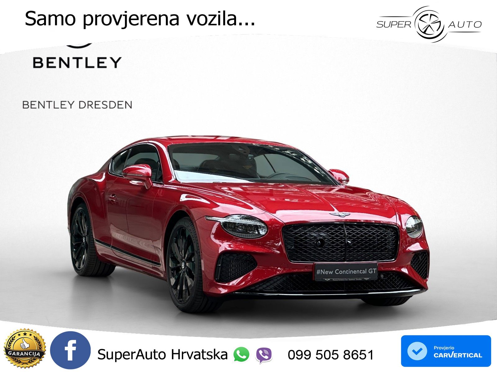 Bentley Continental GT IV 4.0 V8 TFSi (680 KS) AWD DCT ZRAČNI+ACC+GR SJED+360