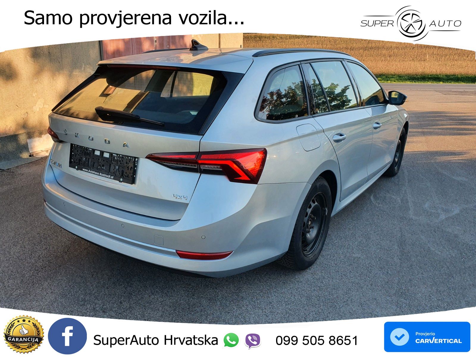 Škoda Octavia Combi 2.0 TDI (150 KS) 4x4 DSG LED+GR SJED+ACC