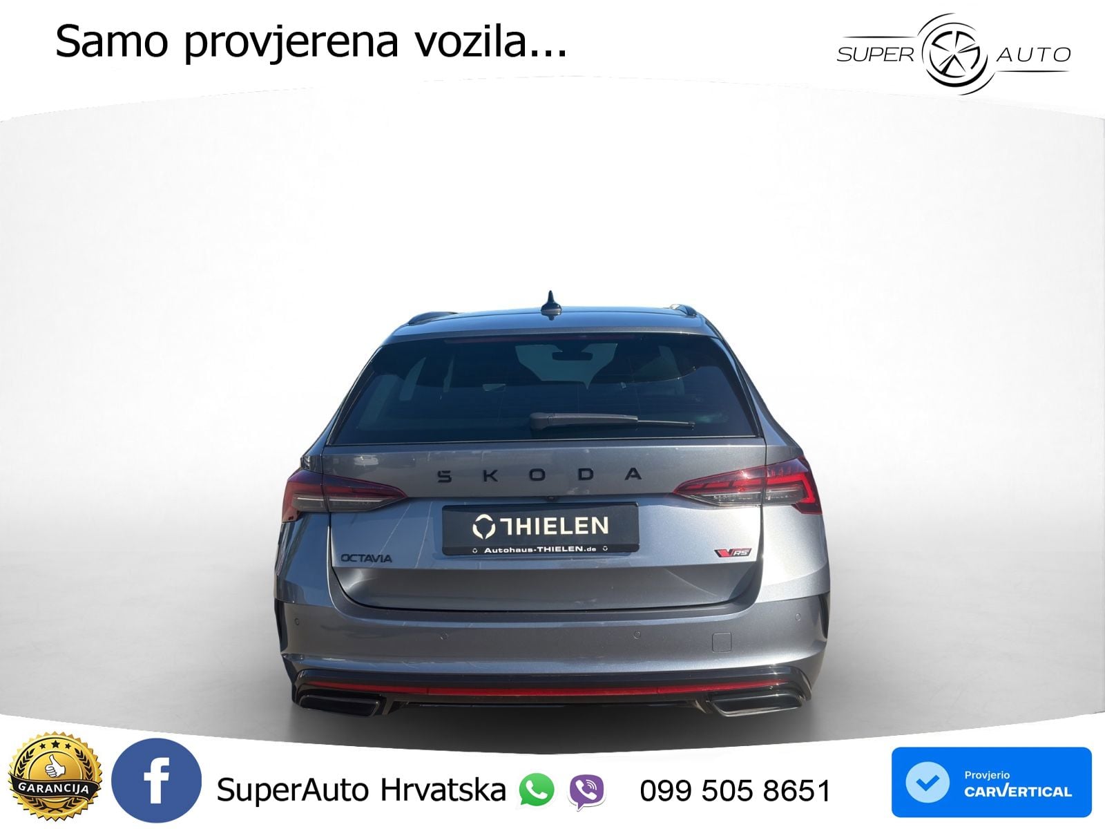 Škoda Octavia Combi RS 2.0 TSI (265 KS) DSG LED+GR SJED+ACC