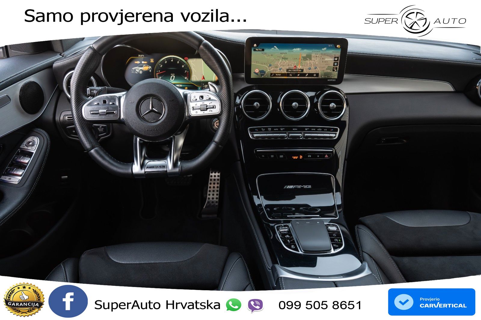 Mercedes GLC Coupe AMG 63 V8 (476 KS) 4MATIC+ MCT ZRAČNI+ACC+GR SJED+KAM