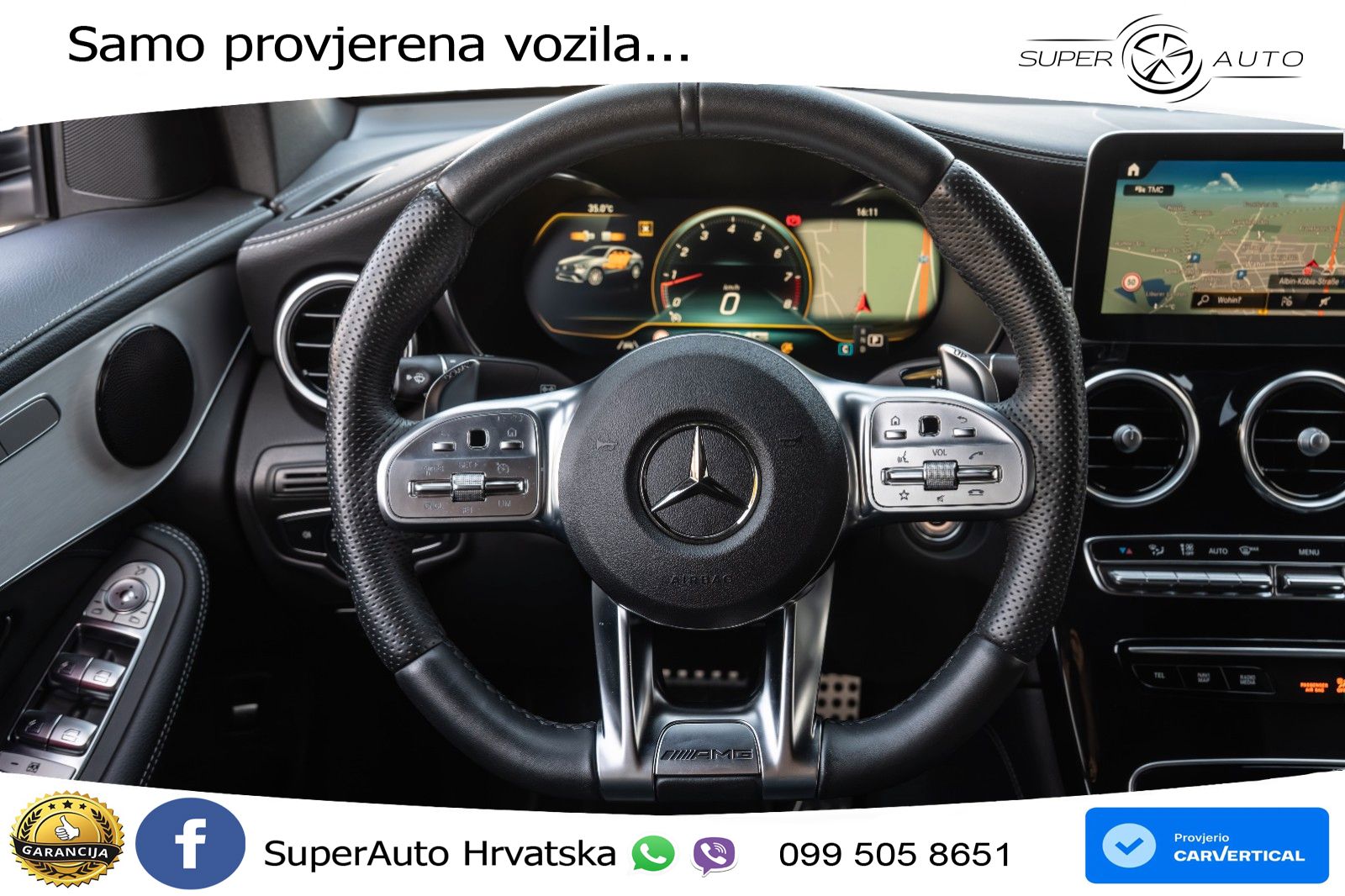 Mercedes GLC Coupe AMG 63 V8 (476 KS) 4MATIC+ MCT ZRAČNI+ACC+GR SJED+KAM
