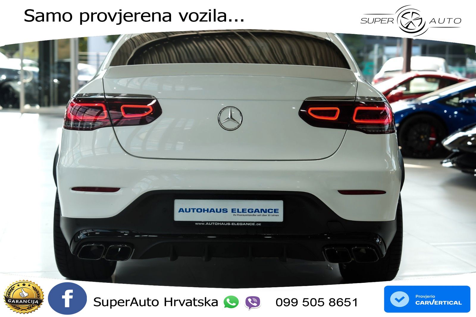 Mercedes GLC Coupe AMG 63 V8 (476 KS) 4MATIC+ MCT ZRAČNI+ACC+GR SJED+KAM
