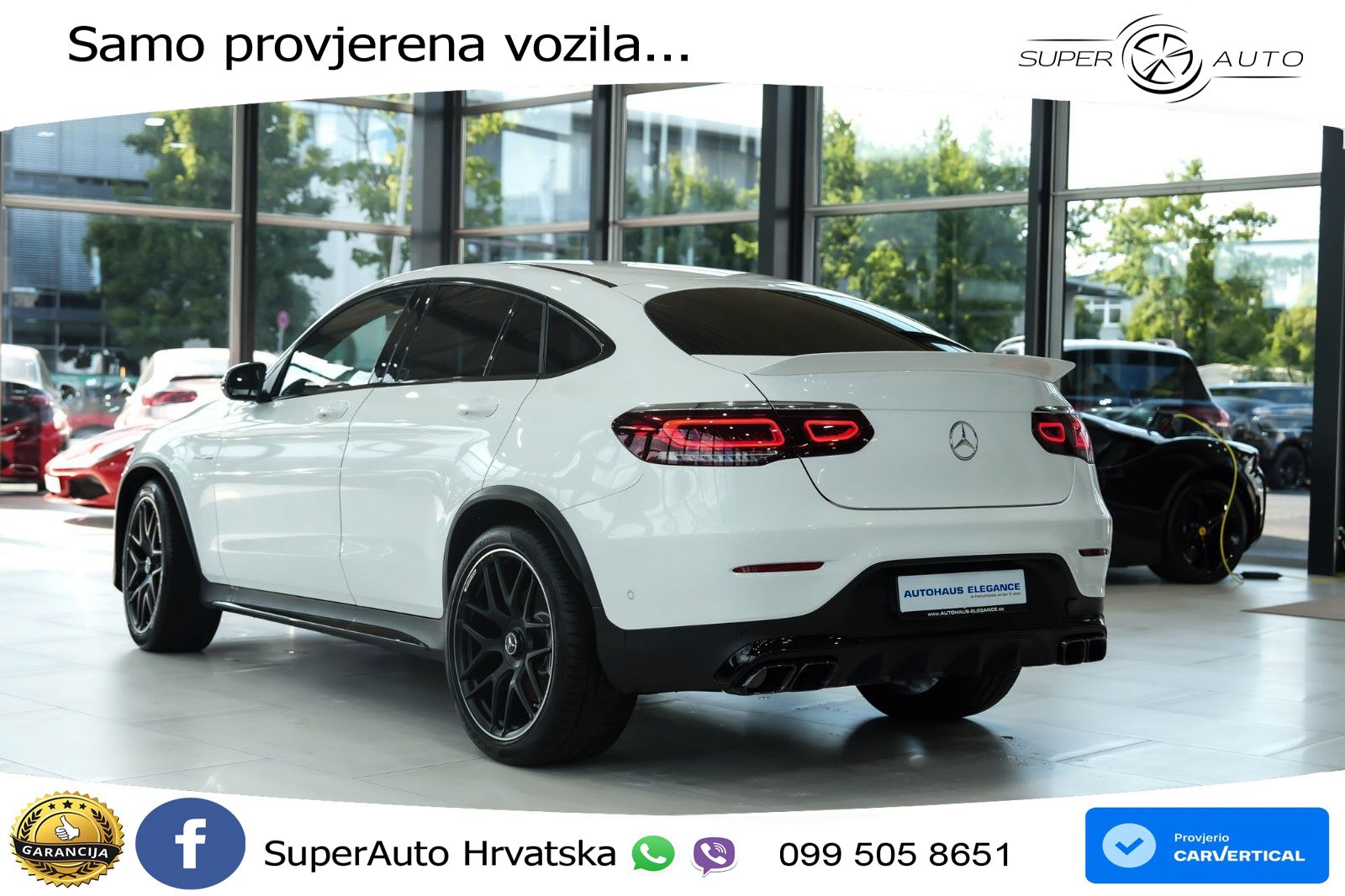 Mercedes GLC Coupe AMG 63 V8 (476 KS) 4MATIC+ MCT ZRAČNI+ACC+GR SJED+KAM
