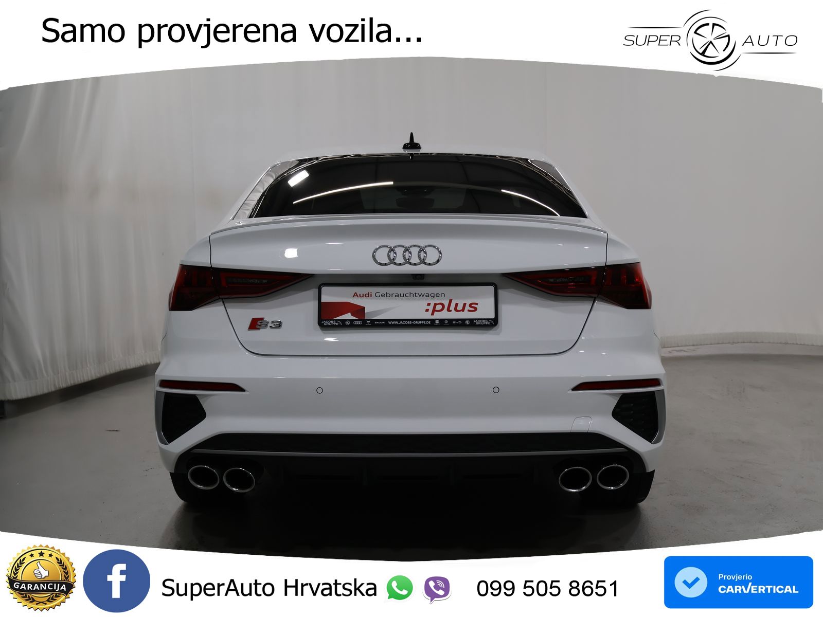 Audi S3 Limuzina 2.0 TFSI (310 KS) quattro S tronic MATRIX+GR SJED+KAM