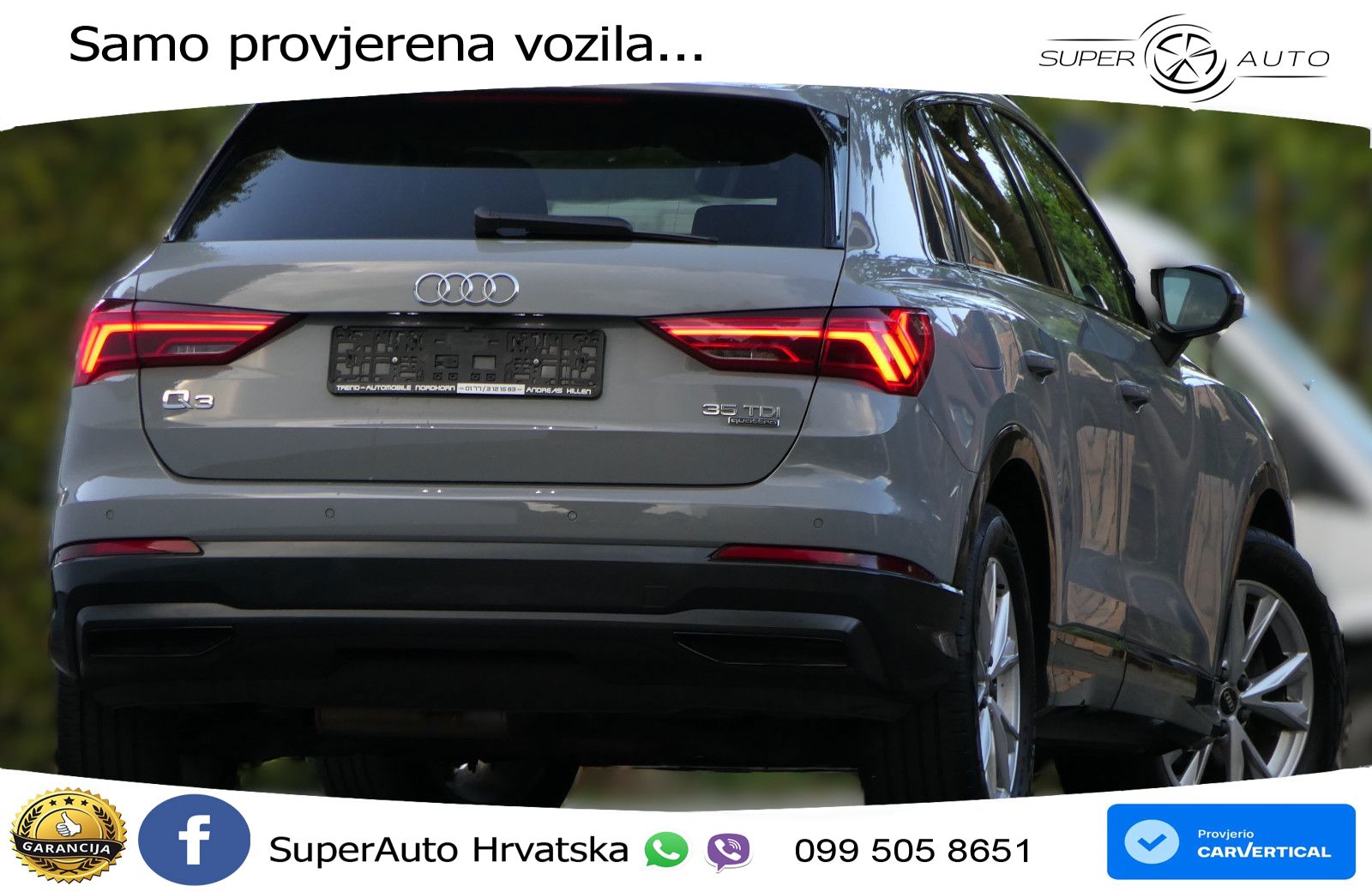 Audi Q3 35 TDI (150 KS) quattro S tronic MATRIX+GR SJED+KAM