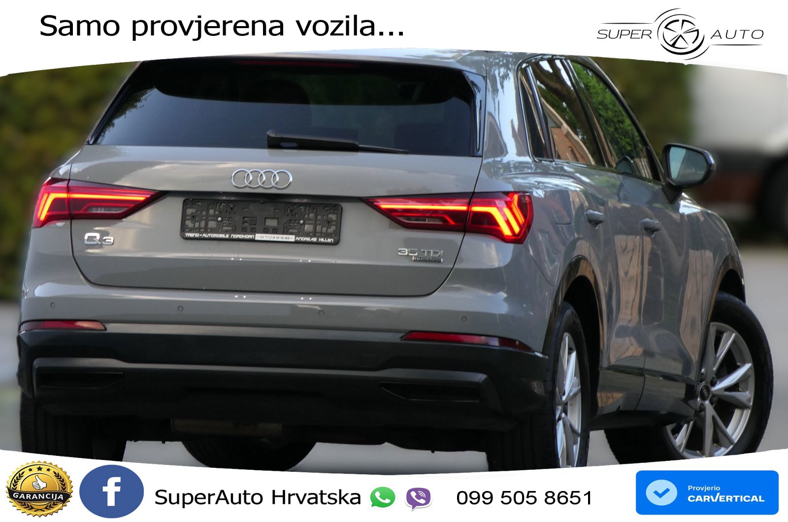 Audi Q3 35 TDI (150 KS) quattro S tronic MATRIX+GR SJED+KAM
