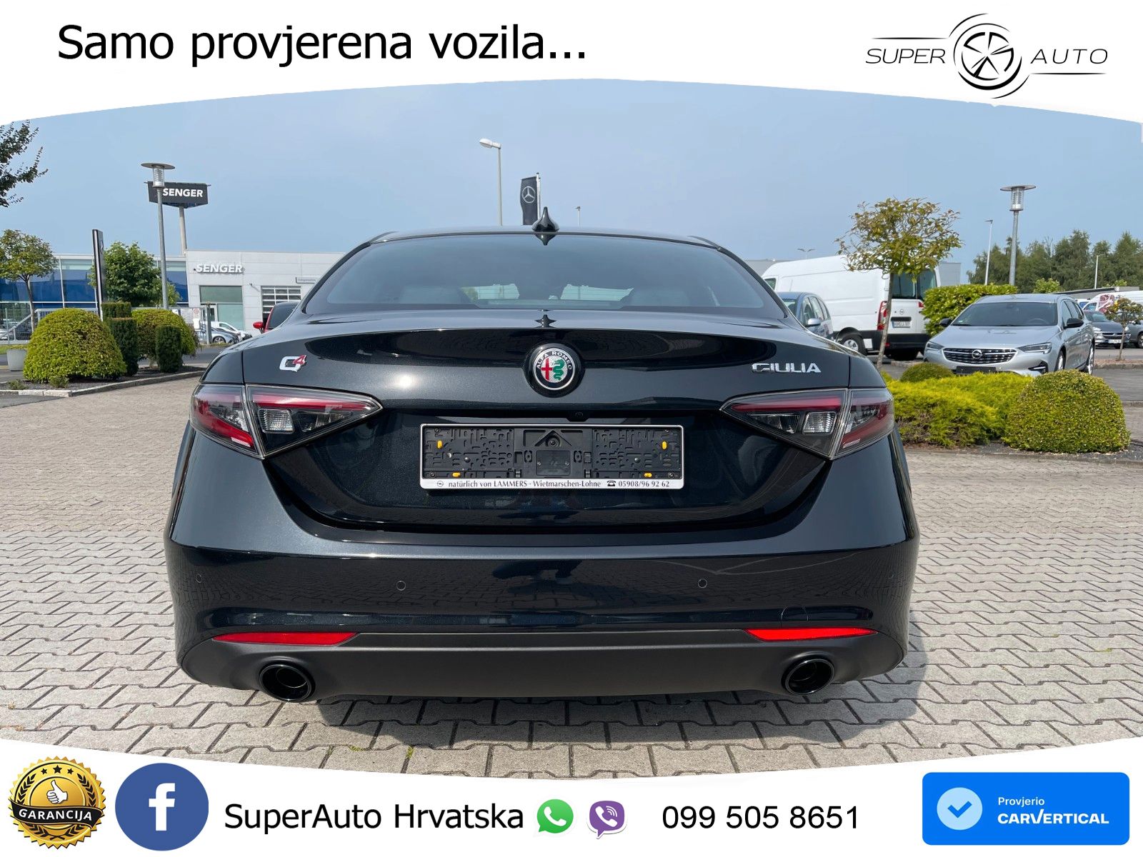 Alfa Romeo Giulia 2.0 Turbo (280 KS) Q4 Automatic LED+GR SJED+ACC