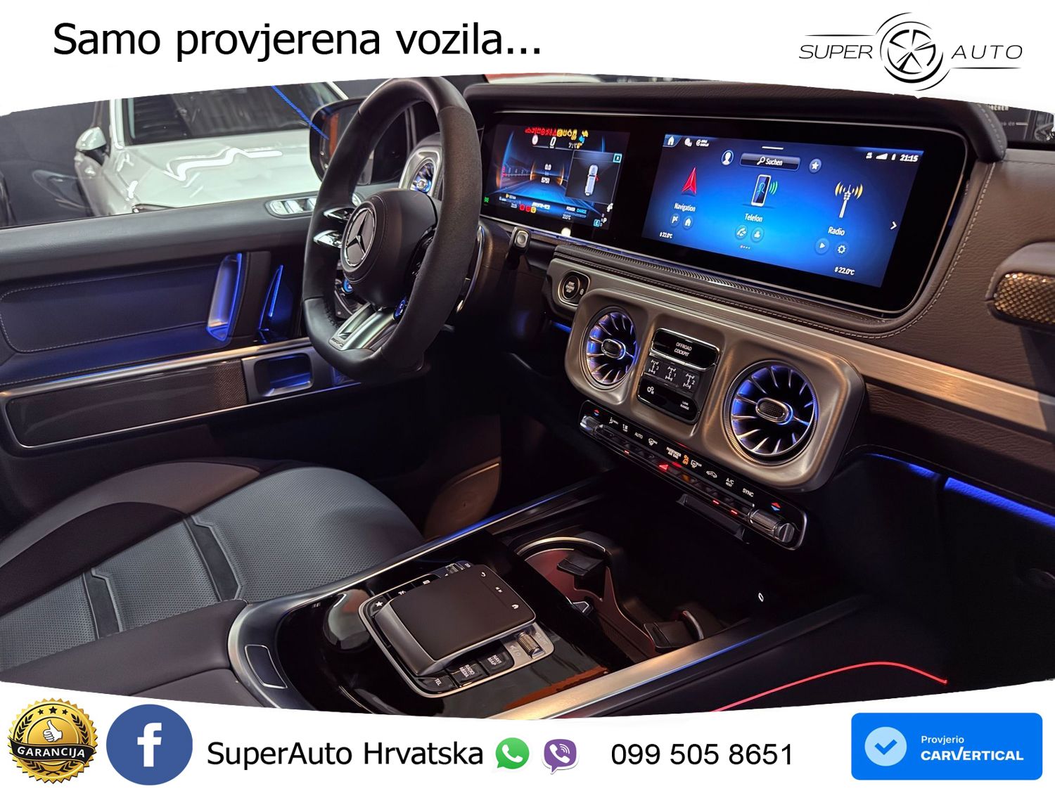 Mercedes AMG G 63 Long V8 (585 KS) 4MATIC 9G-TRONIC AMG SPEEDSHIFT TCT Manufaktur LED+GR SJED+ACC