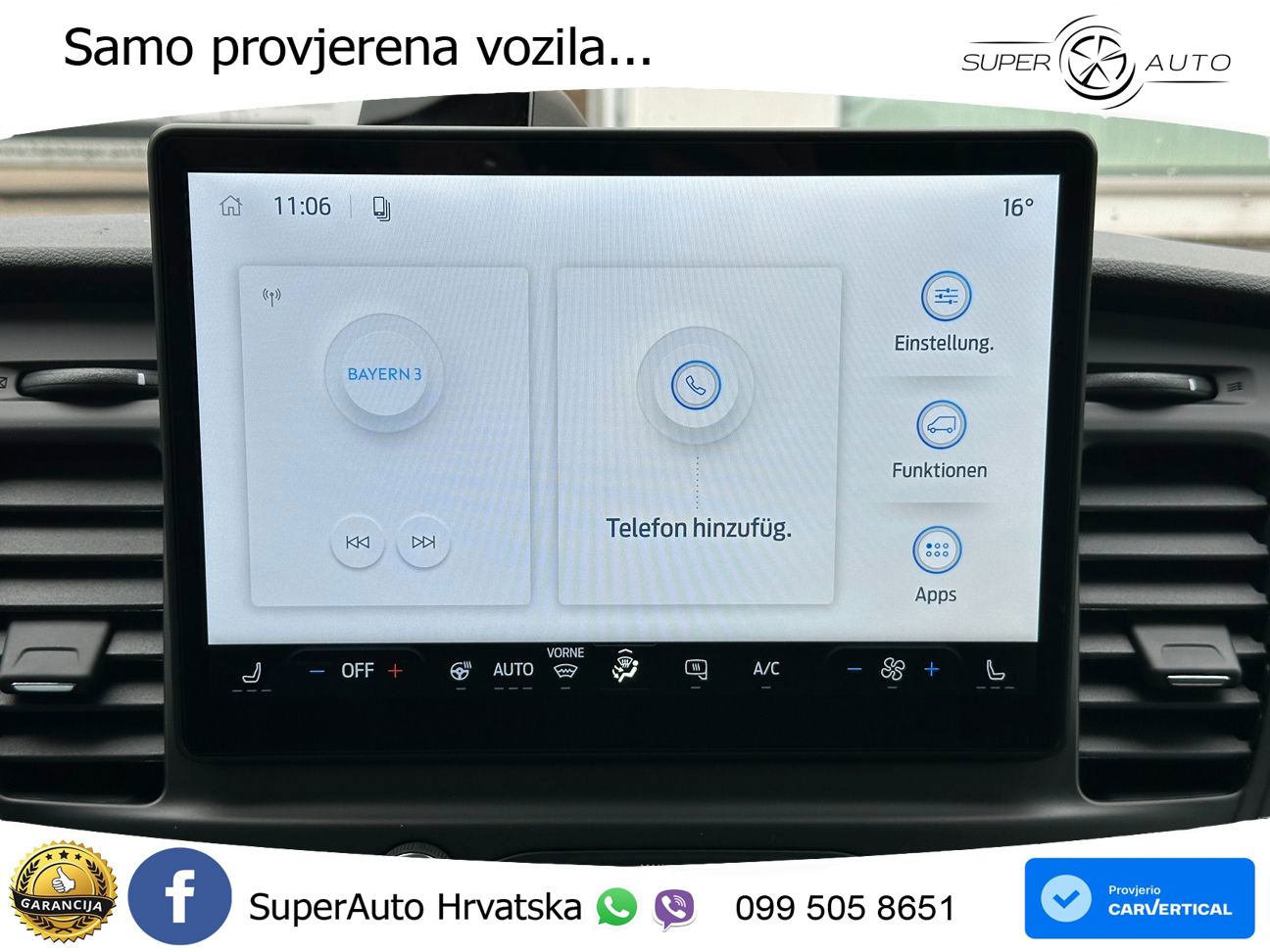 Ford Transit Pritsche DoKa Trend 350 L3 AHK*SHZ*CAM* 165 KS