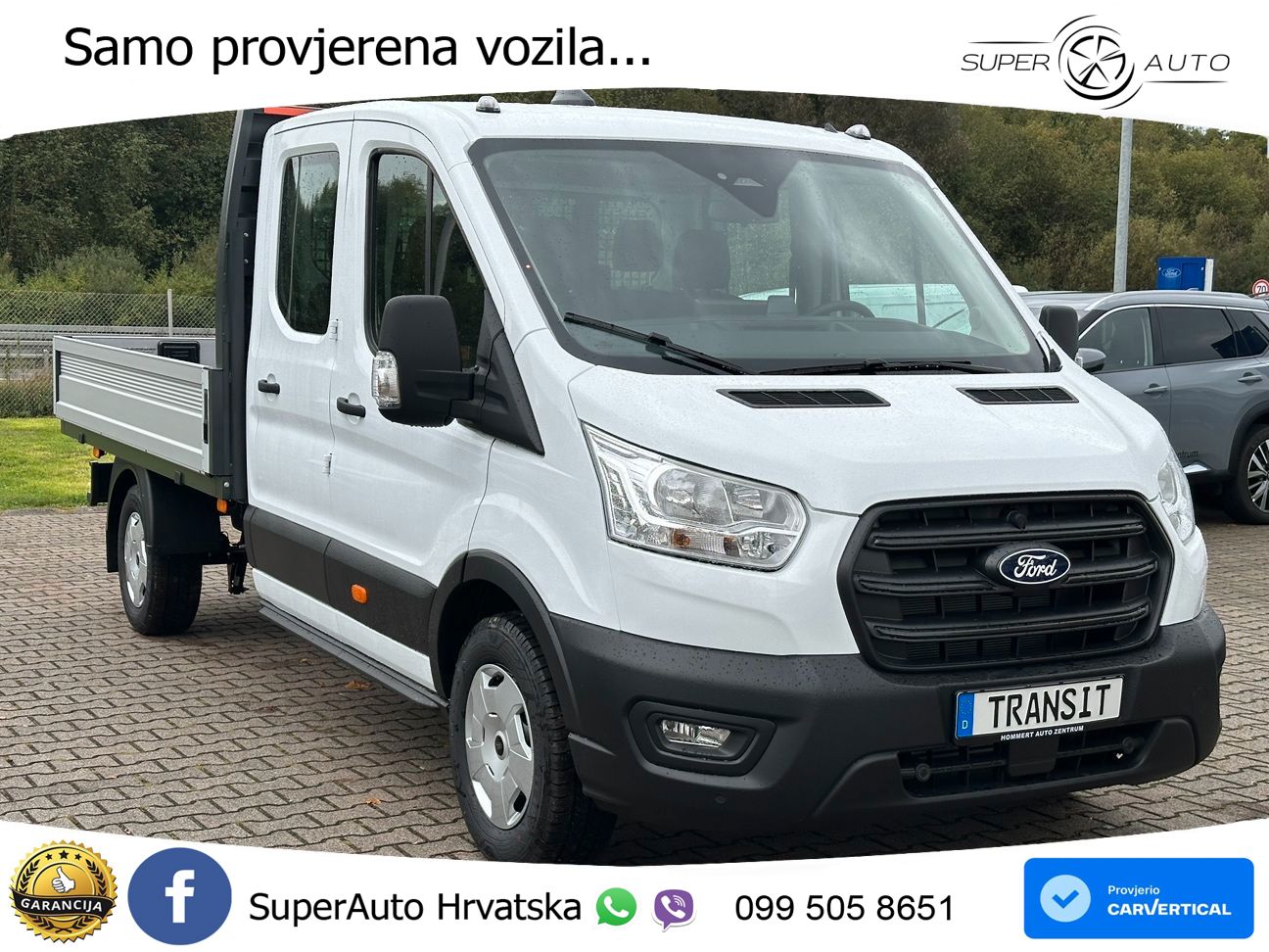 Ford Transit Pritsche DoKa Trend 350 L3 AHK*SHZ*CAM* 165 KS