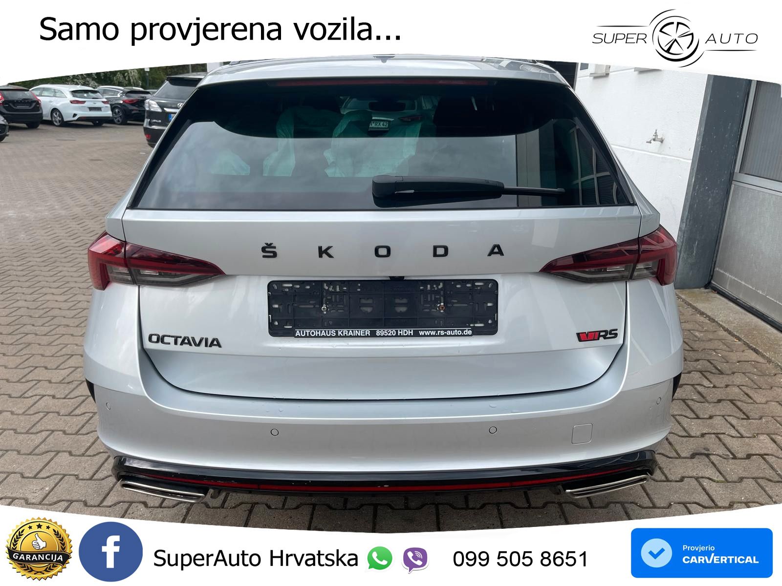 Škoda Octavia Combi RS 2.0 TDI (200 KS) DSG LED+GR SJED+ACC