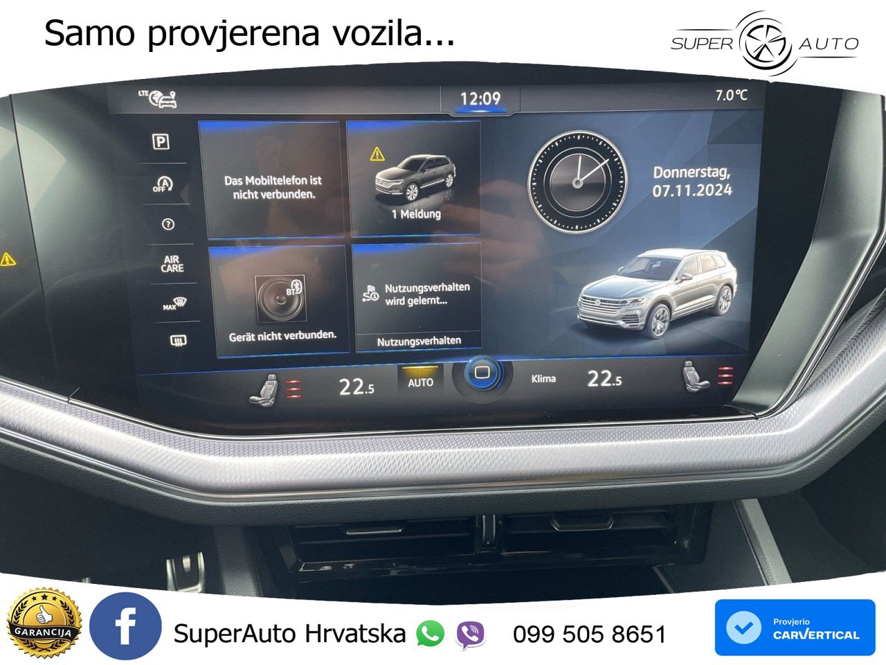 Volkswagen Touareg 3.0 V6 TDI (286 KS) 4MOTION Tiptronic R-Line ZRAČNI+ACC+4xGR SJED+KAM