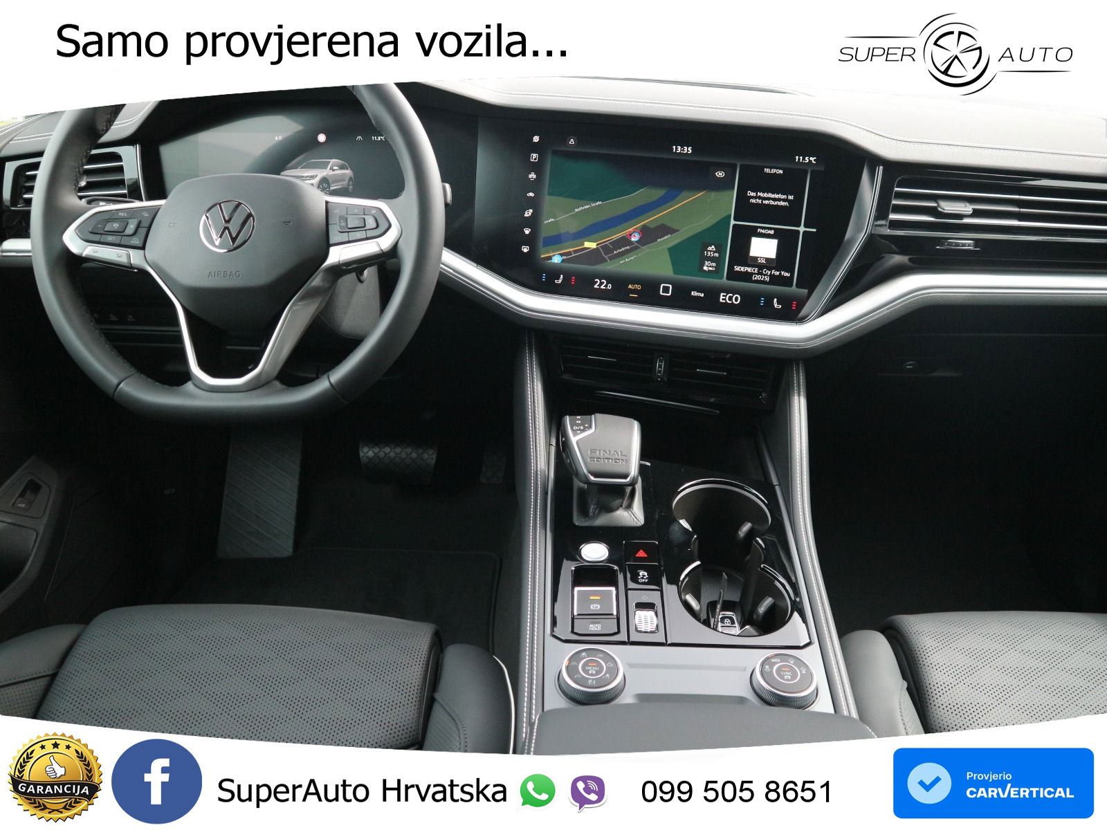 Volkswagen Touareg 3.0 V6 TDI (286 KS) 4MOTION Tiptronic ZRAČNI+ACC+GR SJED+KAM+PANO