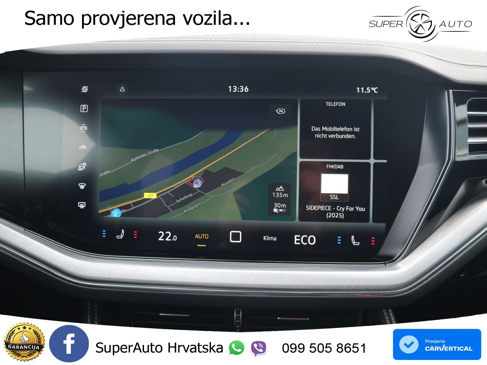 Volkswagen Touareg 3.0 V6 TDI (286 KS) 4MOTION Tiptronic ZRAČNI+ACC+GR SJED+KAM+PANO